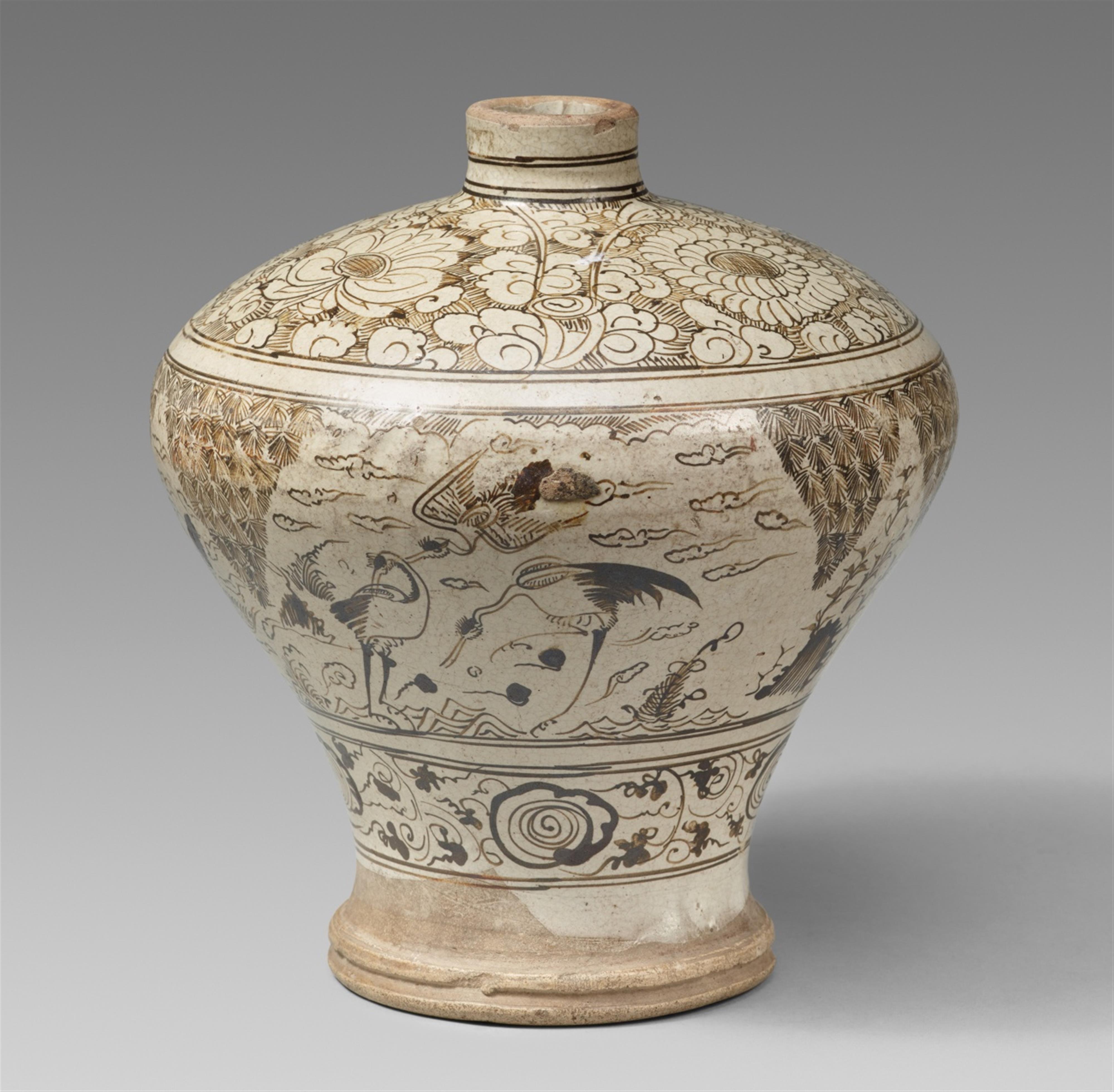 Meiping-Vase. Cizhou. Yuan-/frühe Ming-Zeit, 14./15. Jh. - image-1