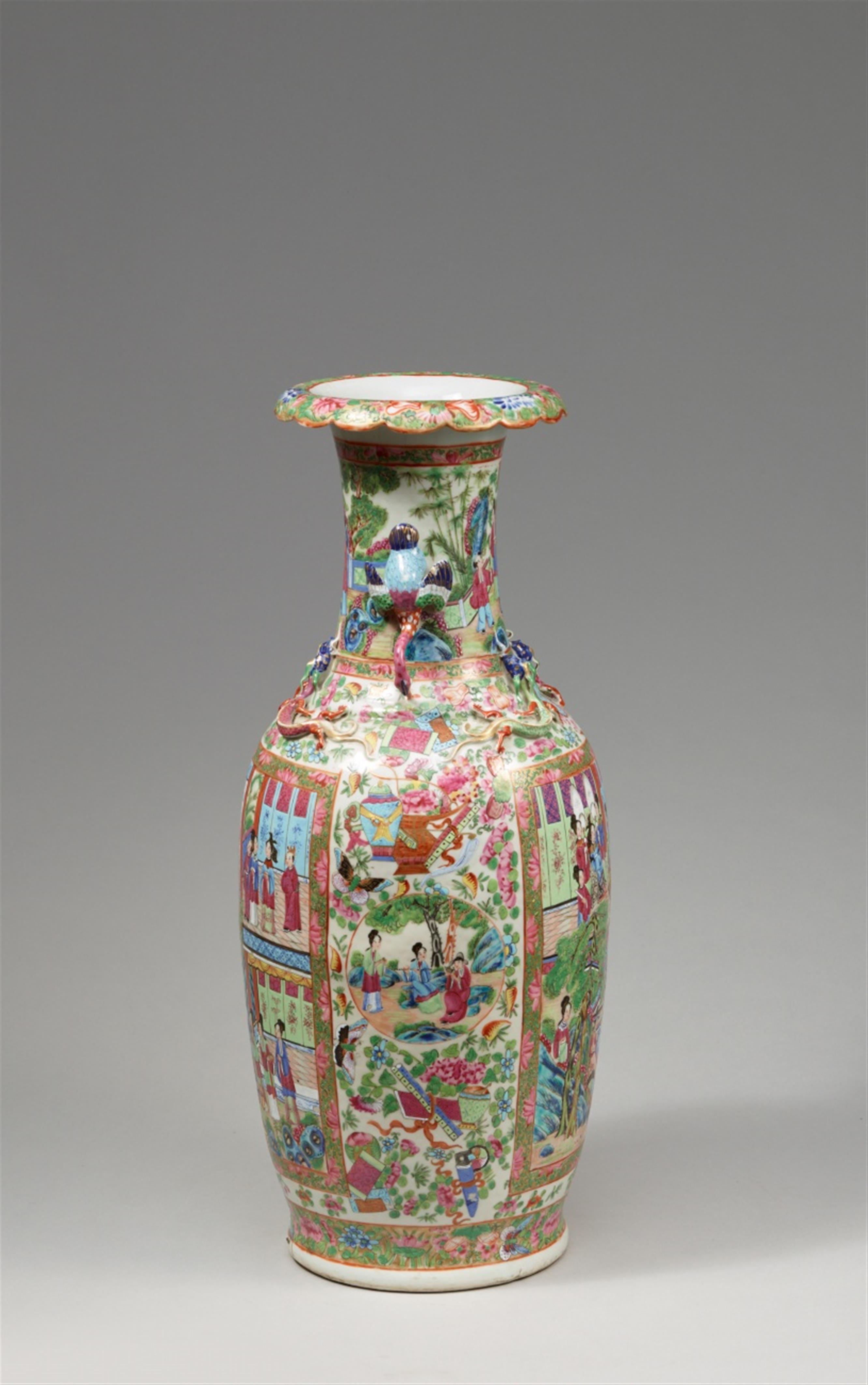 A large Canton famille rose vase. 19th century - image-2