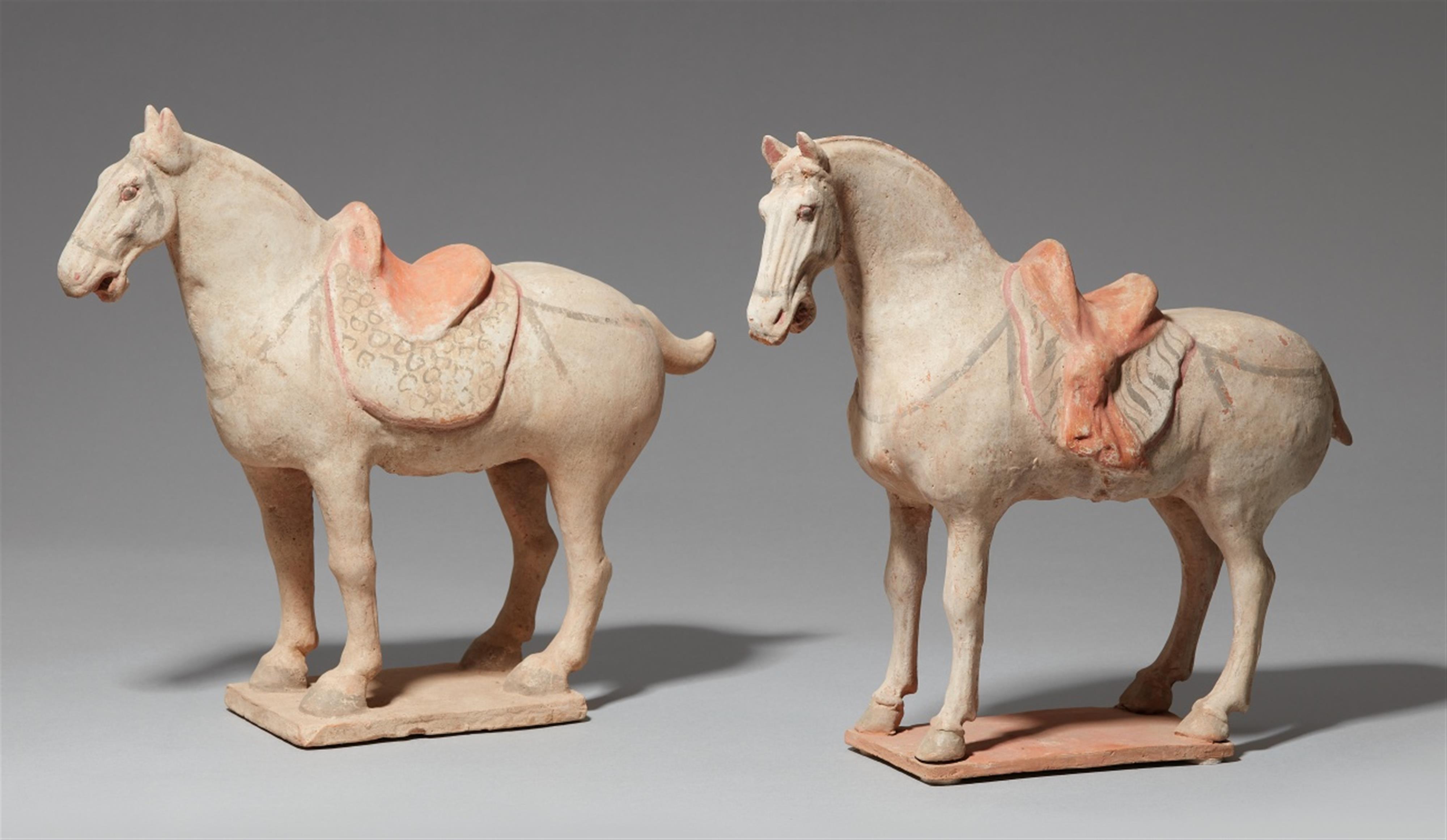 Two painted pottery figures of horses. Tang dynasty (618–907) - image-1