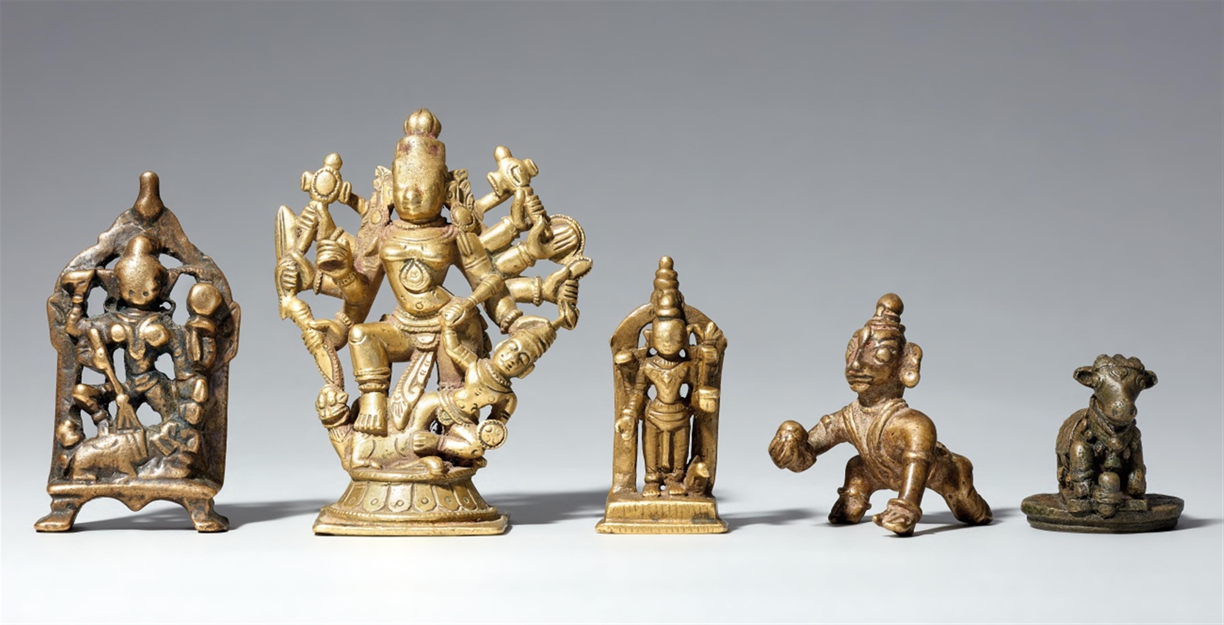 Five Central and South Indian copper alloy figures of deities. 17th/20th century - image-1