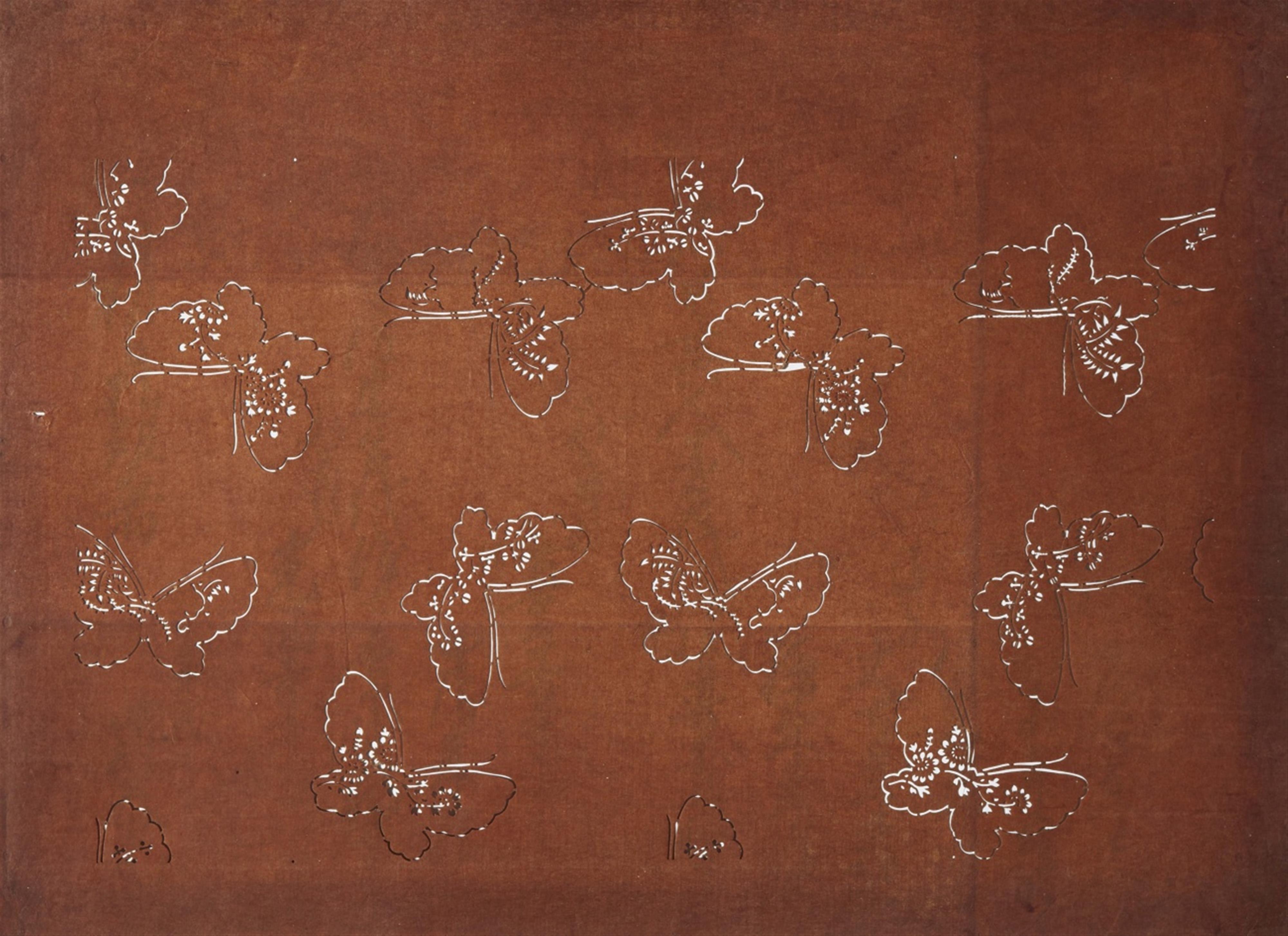 61 chuban paper stencils (katakami). Late 19th/early 20th century - image-5