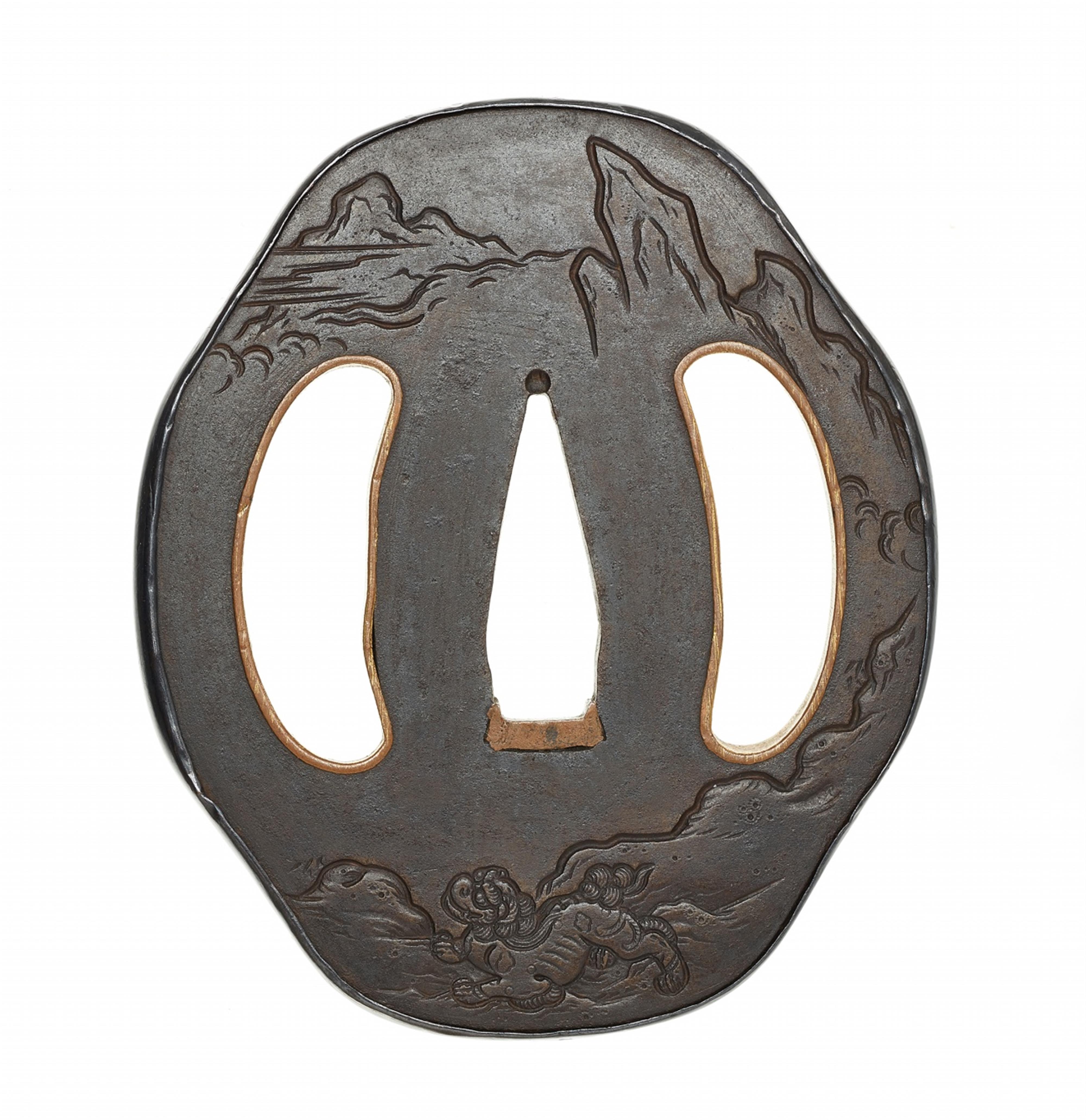 Tsuba. Eisen. Satsuma-Arbeit. Edo-Zeit, 17. Jh. - image-1