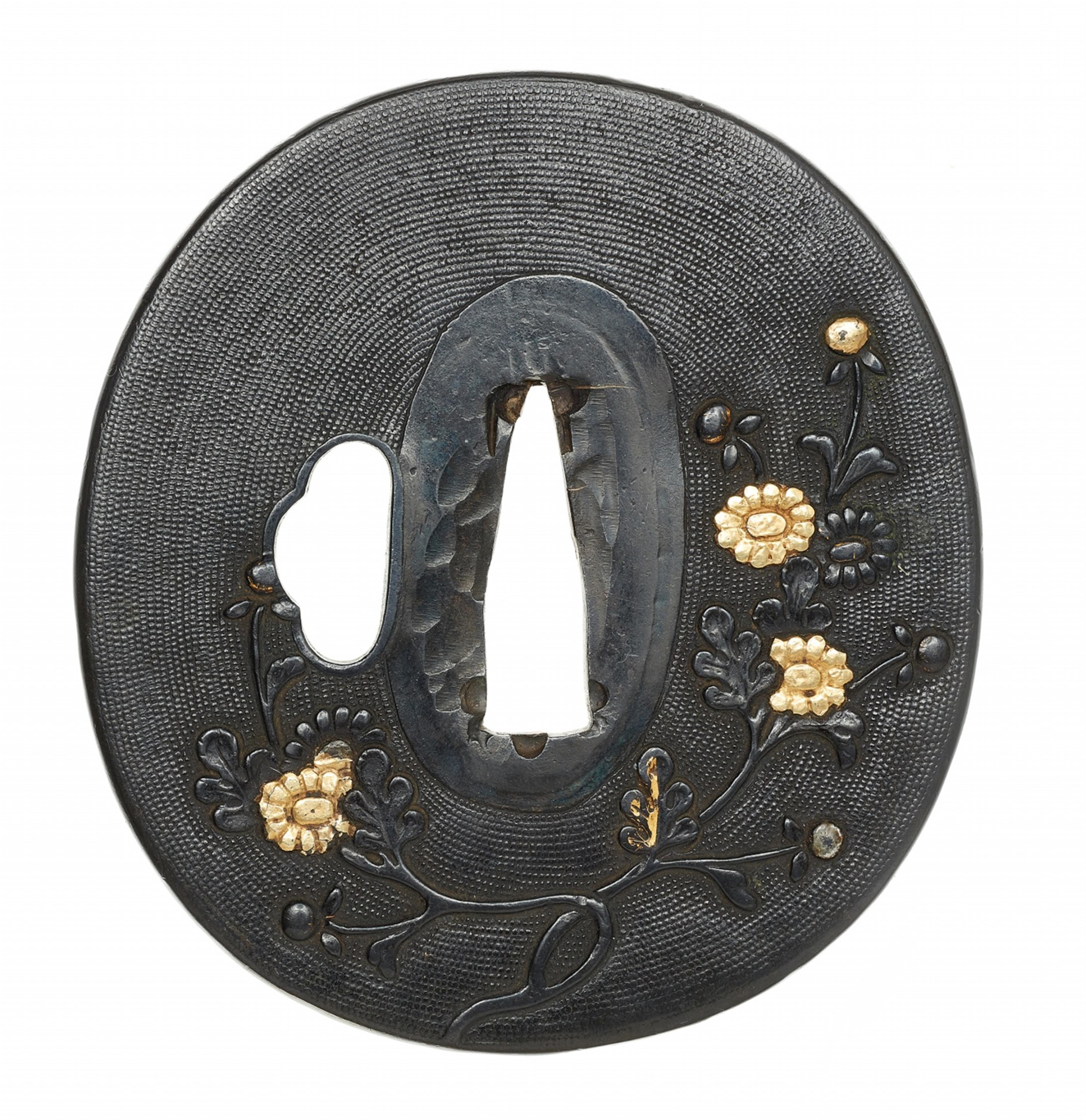 A ko-kinkô shakudô tsuba. Edo period, 17th century - image-1