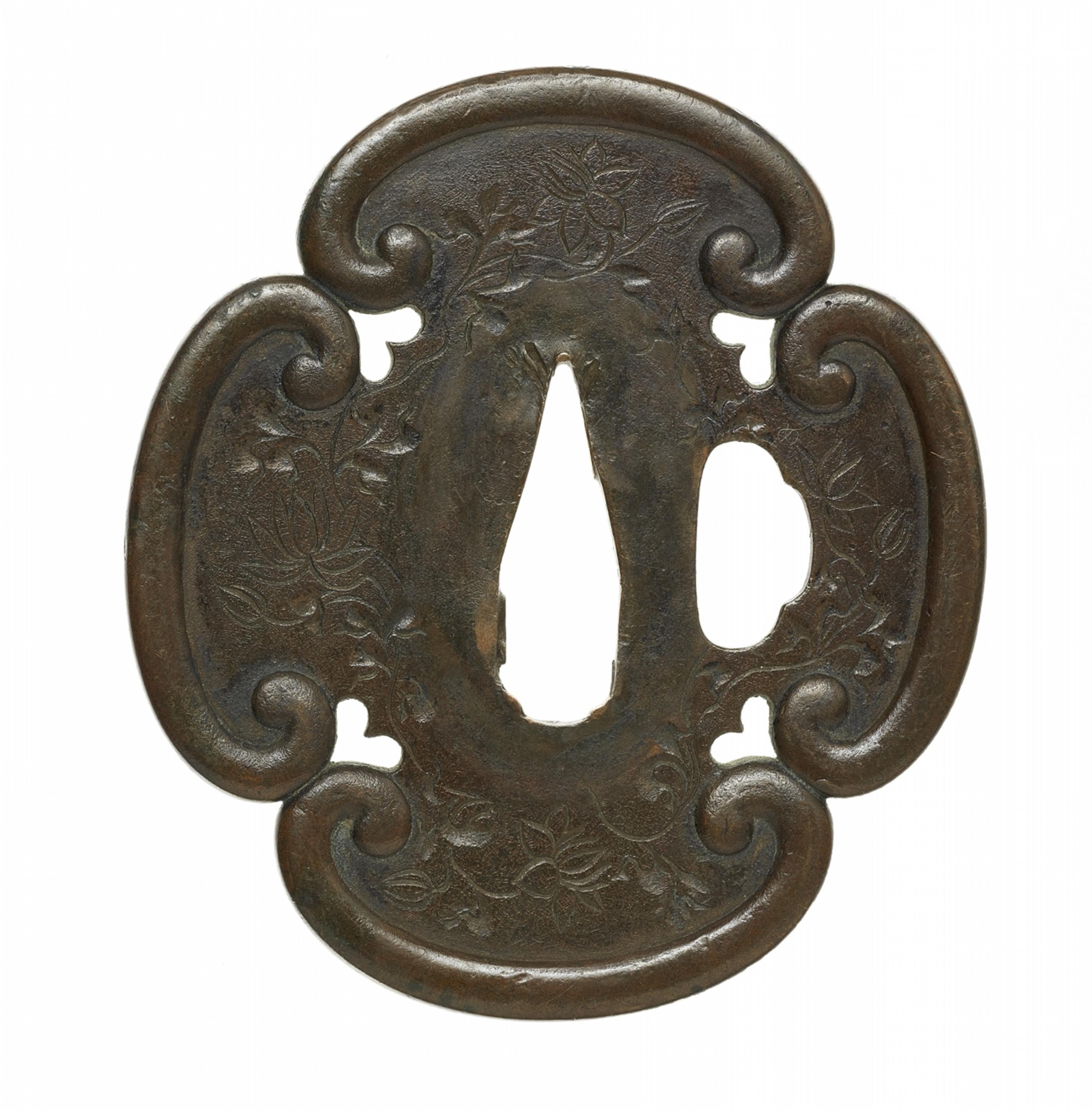 Tsuba. Kupfer (yamagane). Ko-kinkô-Arbeit. Edo-Zeit, 17. Jh. - image-2