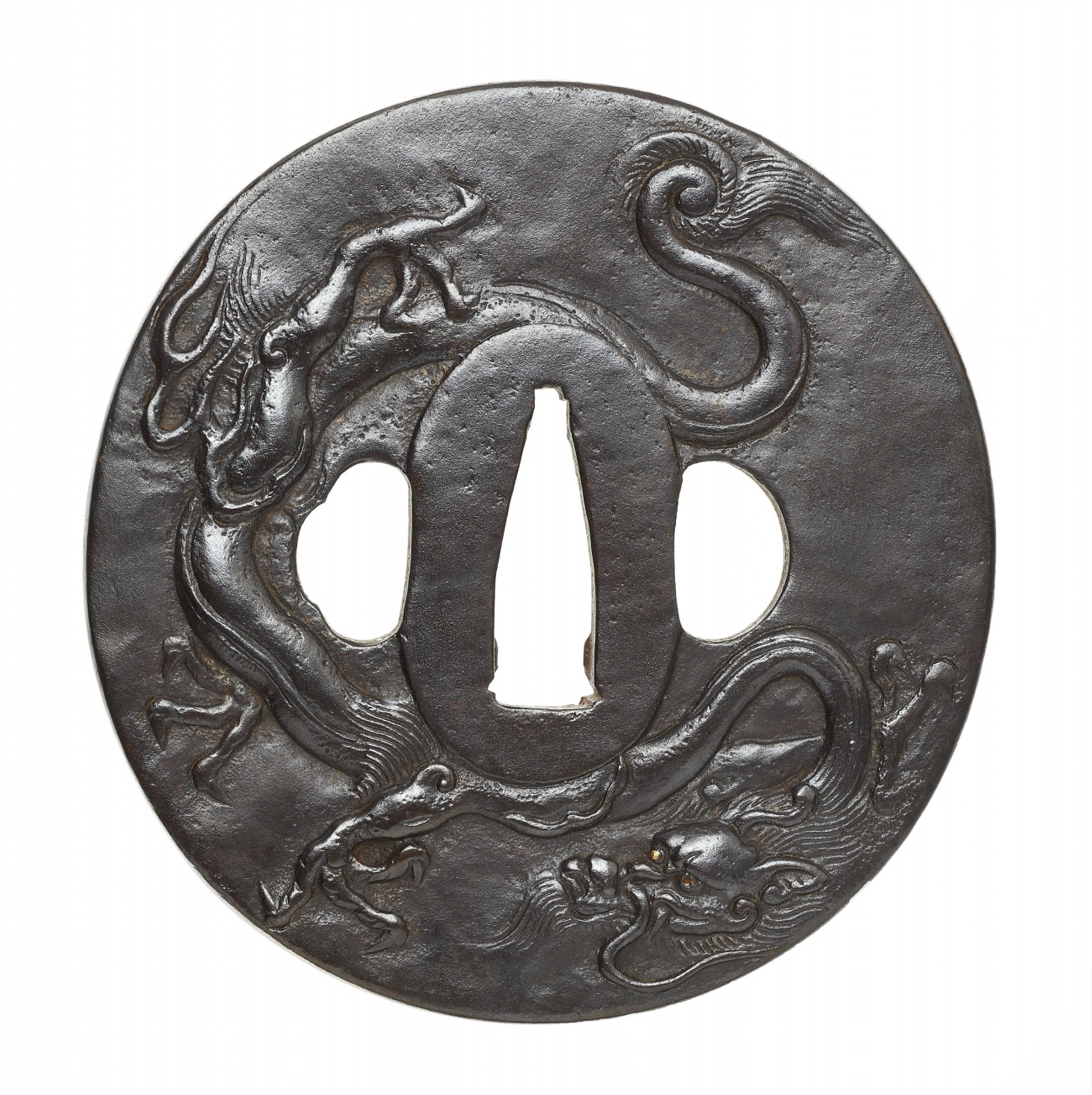 An iron tsuba. Edo period, third quarter 17th century - image-2