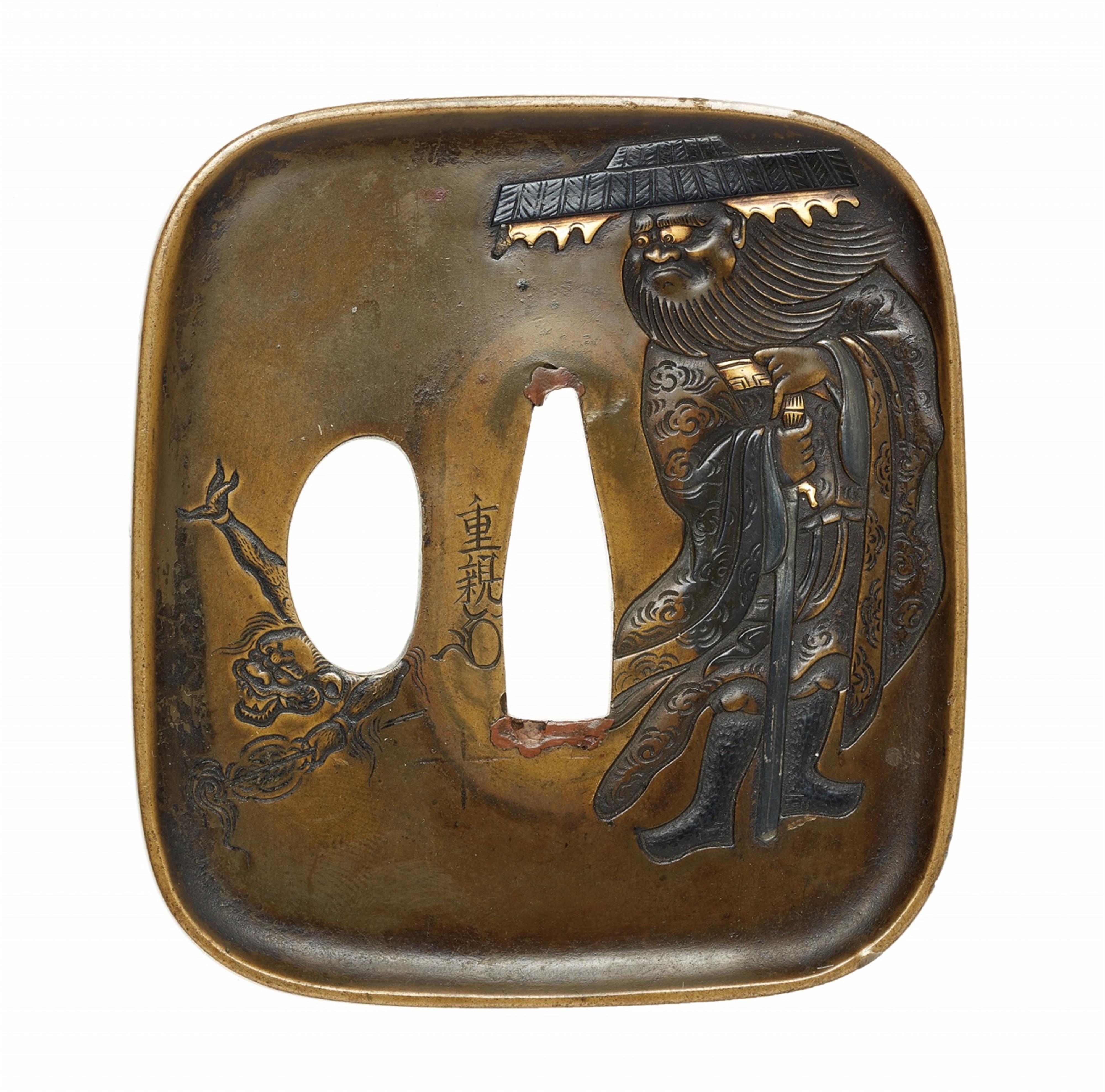 A shinchû tsuba. Edo period, mid-18th century - image-1