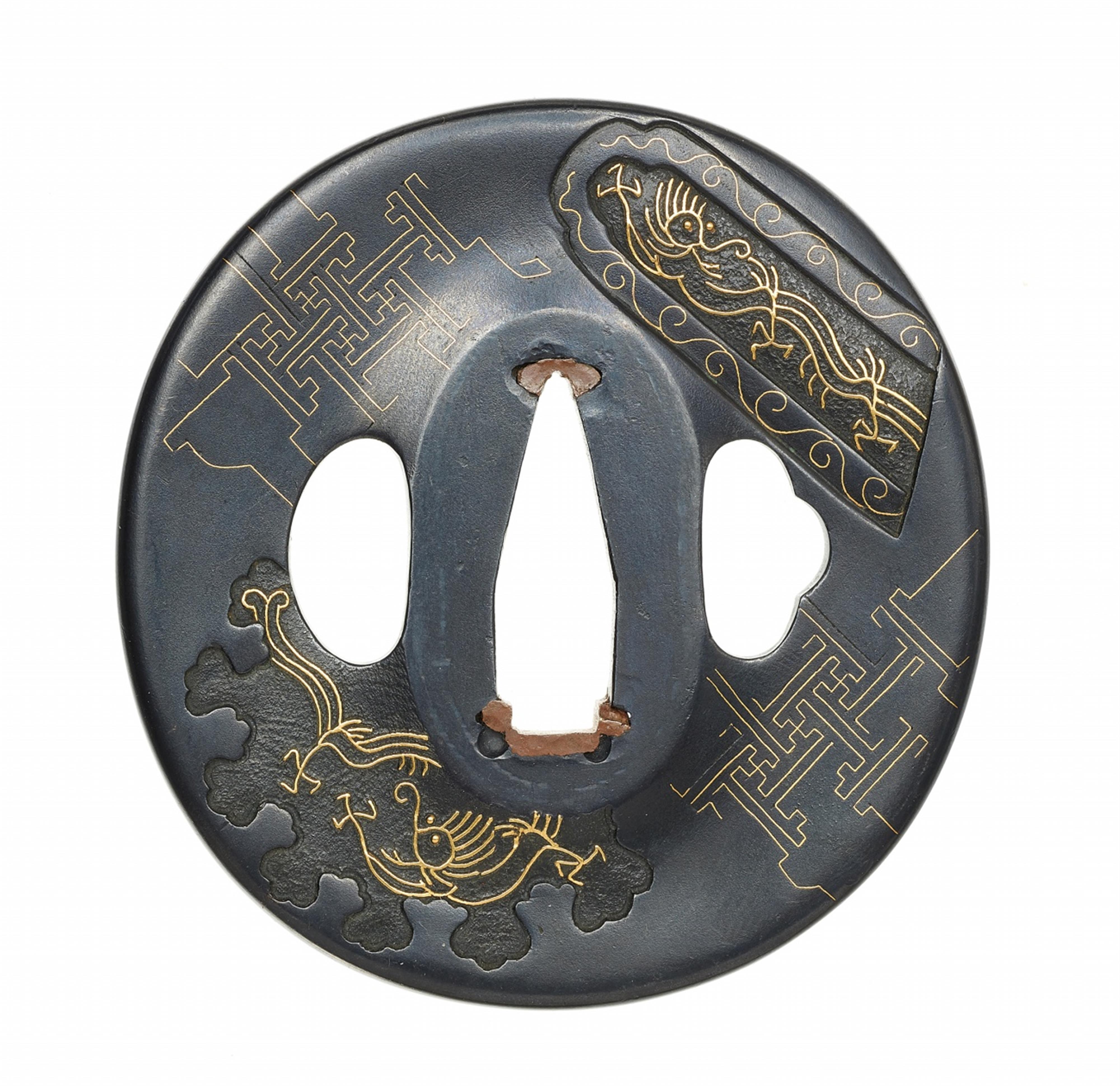 Tsuba. Shibuichi. Edo-Zeit, 19. Jh. - image-1