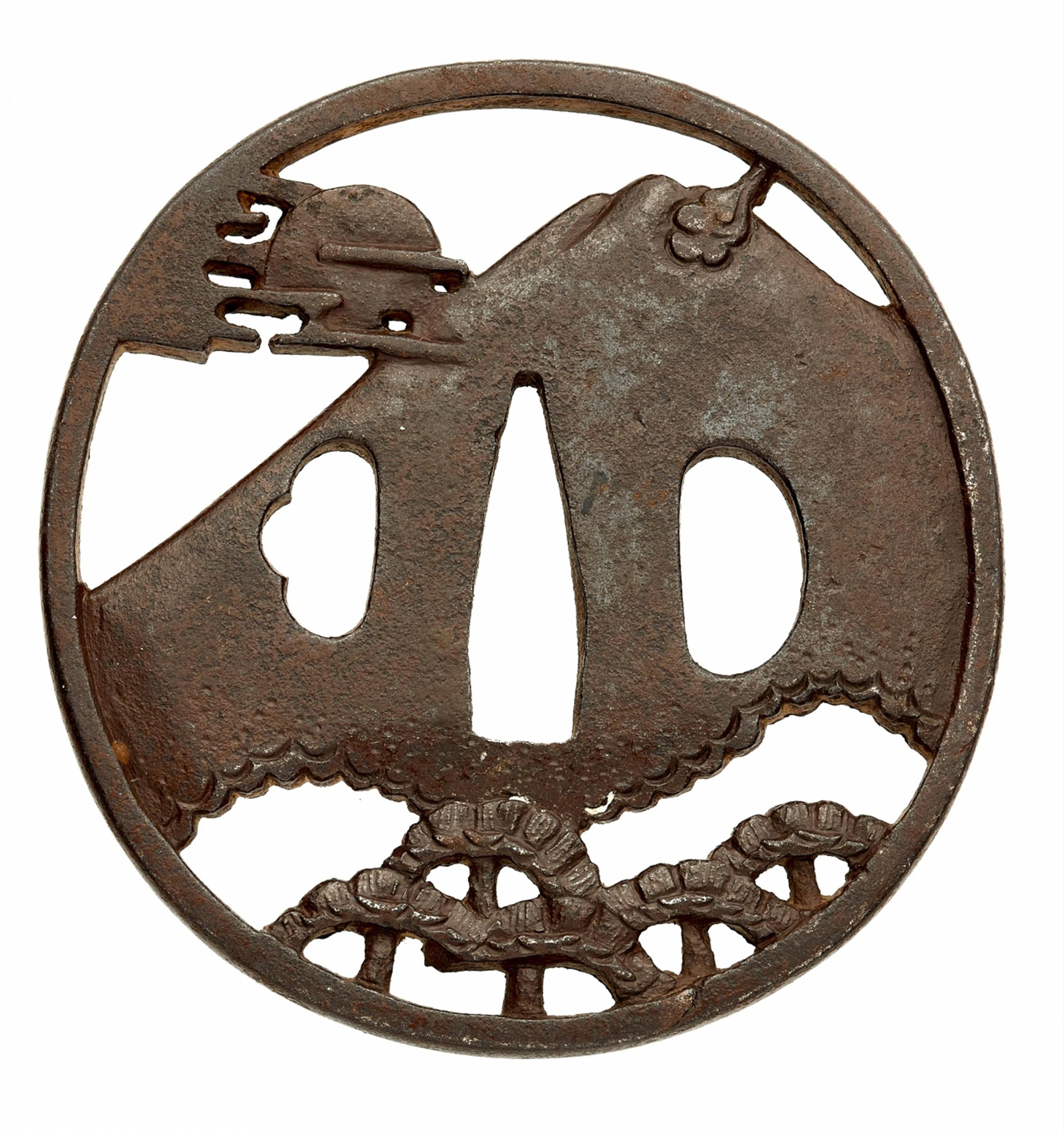 Three iron tsuba. Edo period, 18th/19th century - image-2