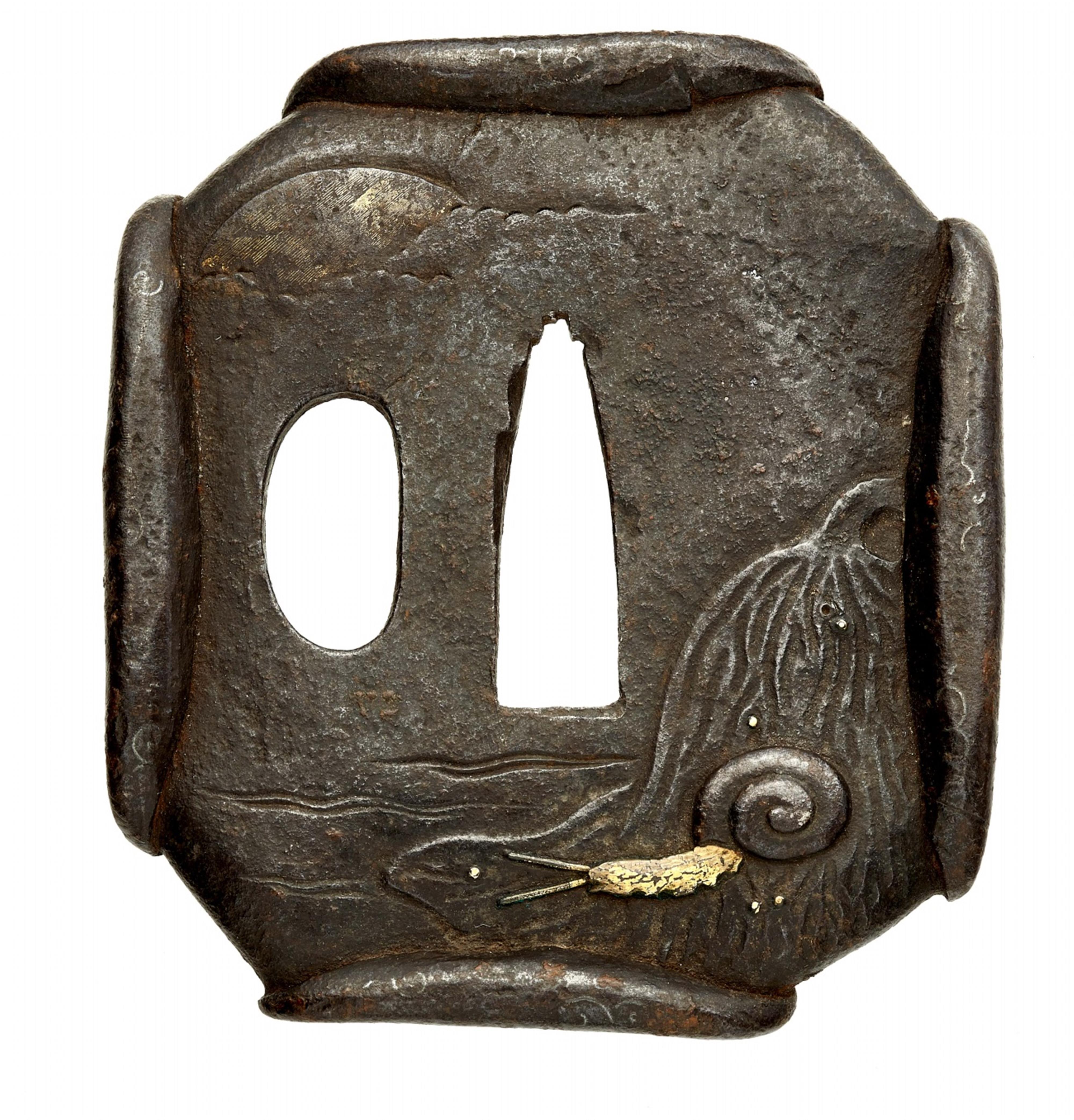 Three iron tsuba. Edo period, 18th/19th century - image-3