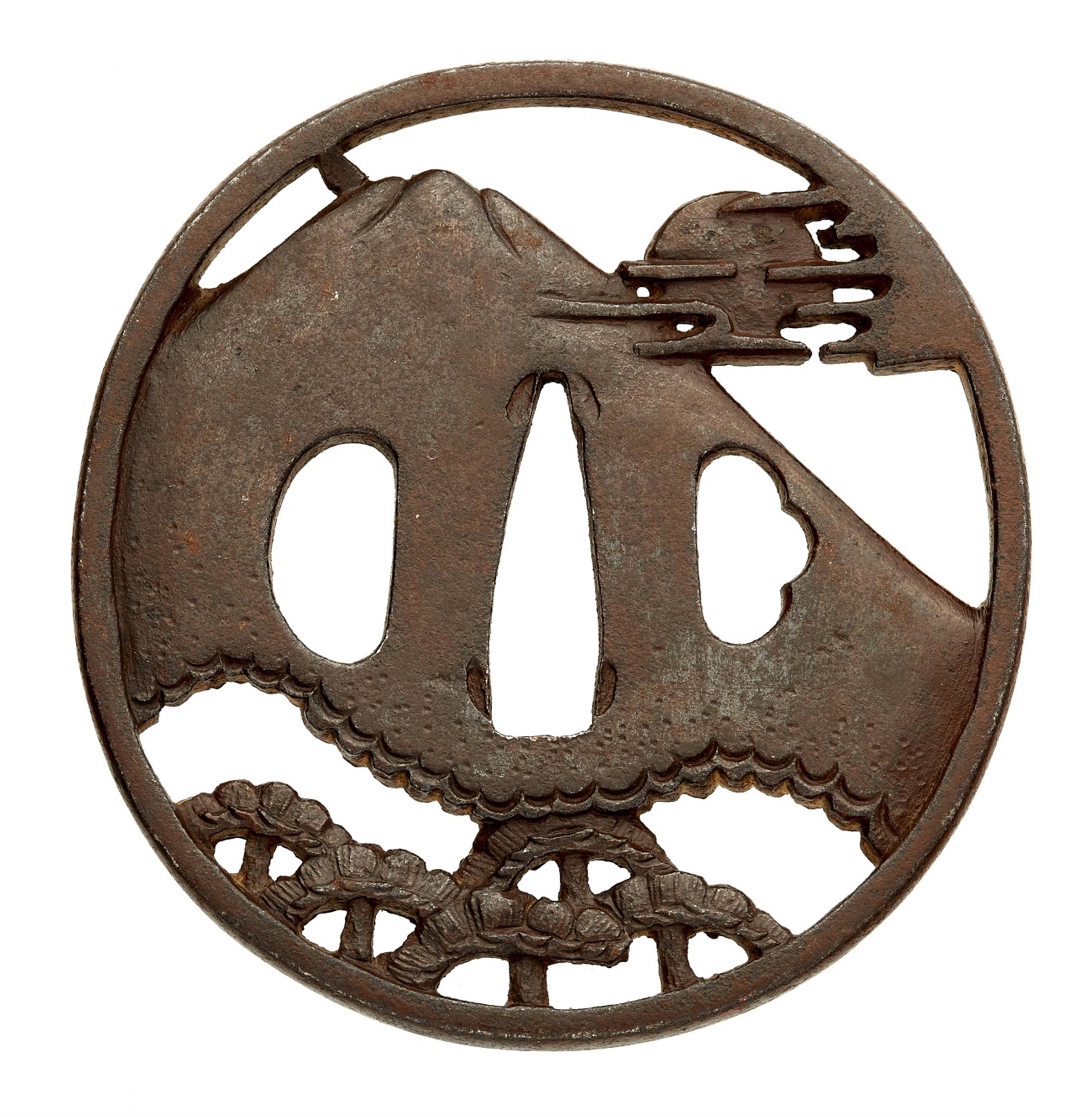 Three iron tsuba. Edo period, 18th/19th century - image-1