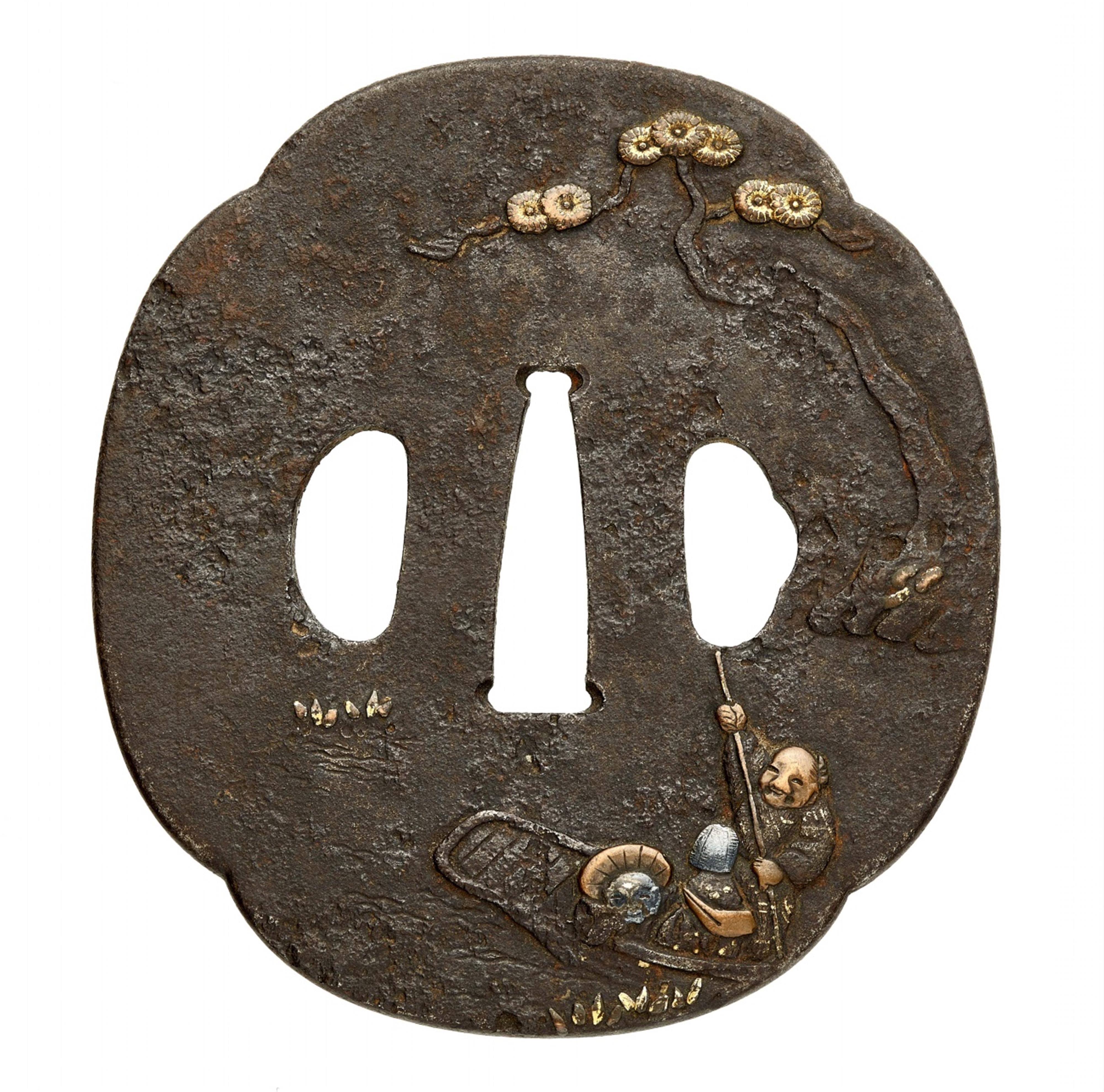 Four iron tsuba. Edo period, 18th/19th century - image-2