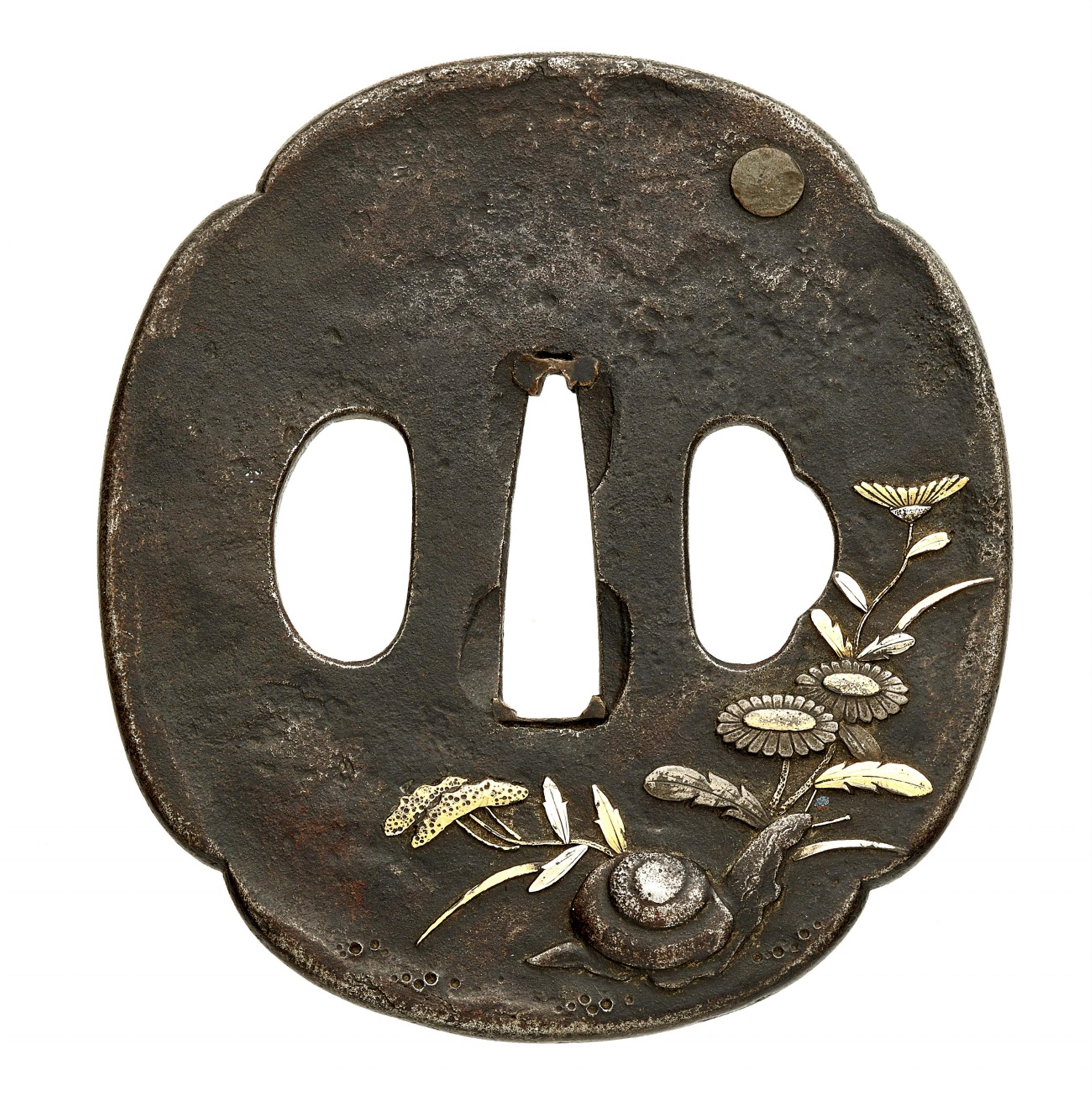 Three iron tsuba. Edo period, 18th/19th century - image-3