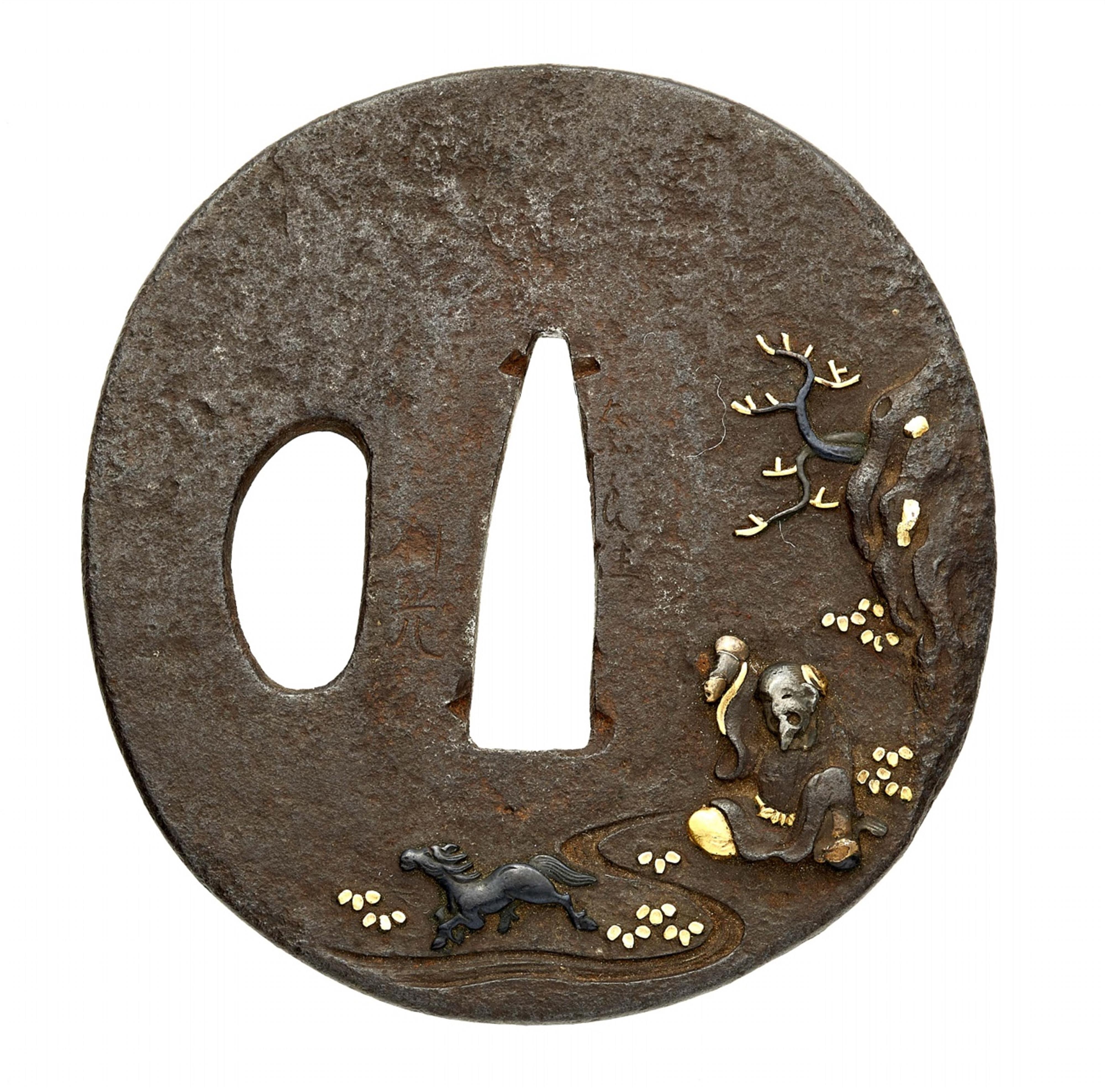 Three iron tsuba. Edo period, 18th/19th century - image-1