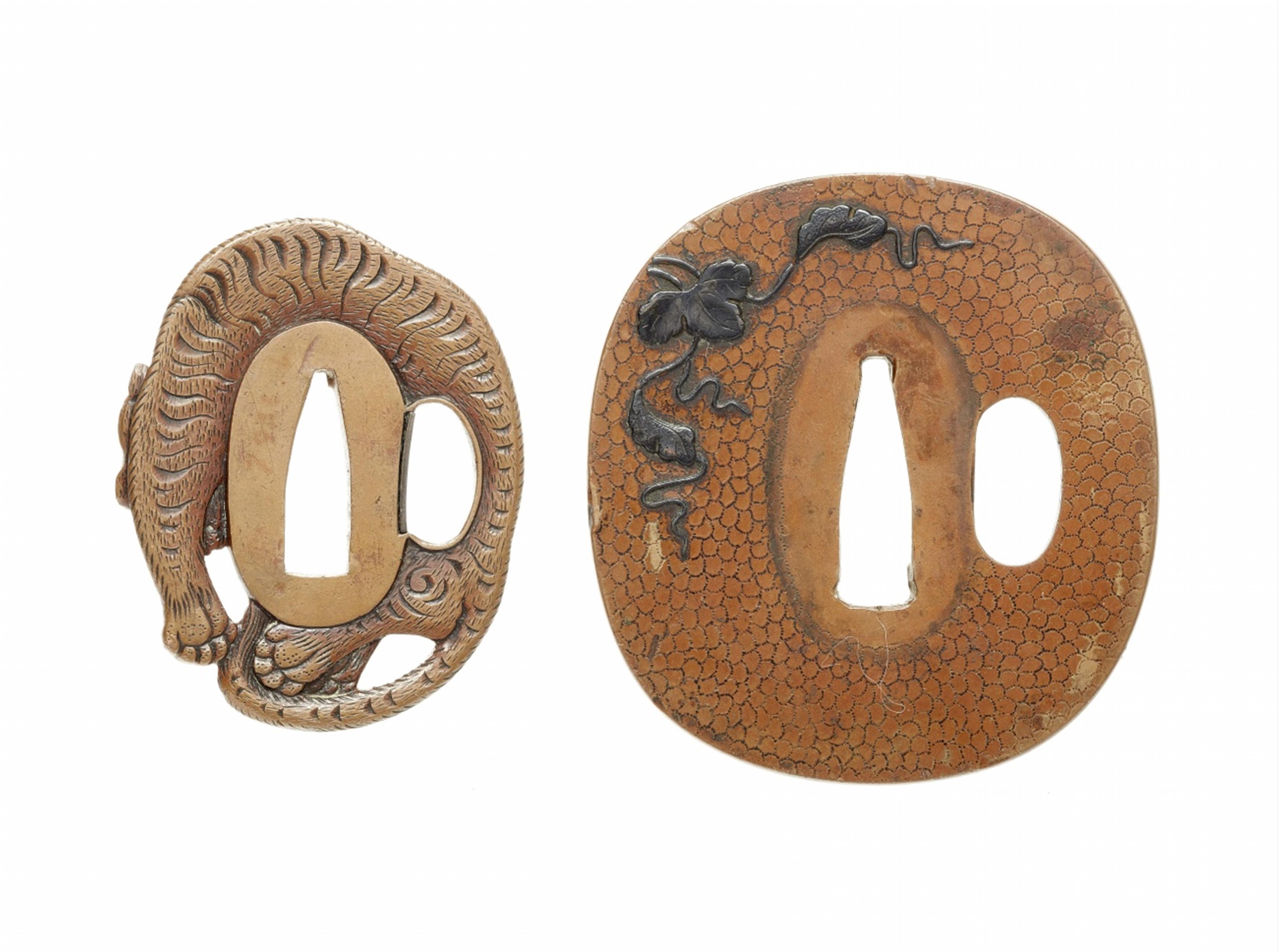 Zwei tsuba. Kupfer. Edo-Zeit, 19. Jh. - image-2