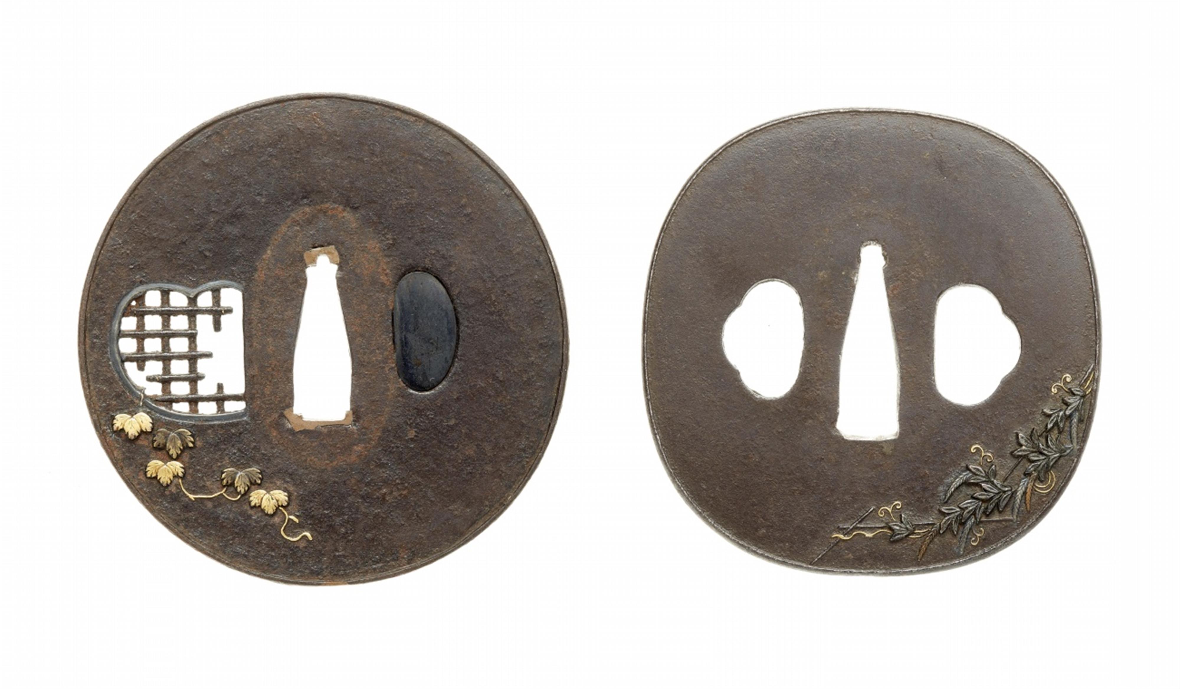 Zwei tsuba. Eisen. Edo-Zeit, 19. Jh. - image-2