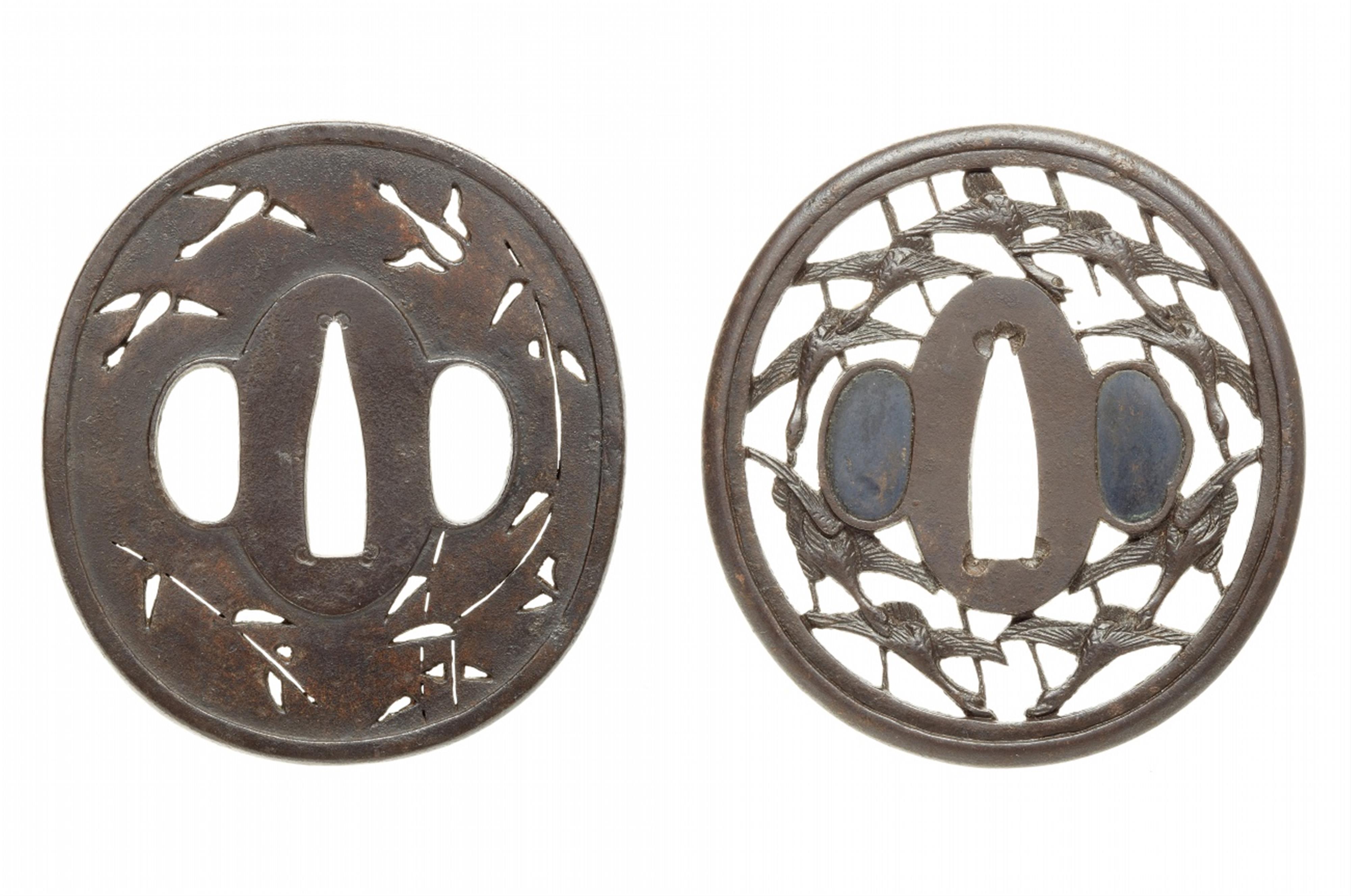 Zwei tsuba. Eisen. Edo-Zeit, 18./19. Jh. - image-1