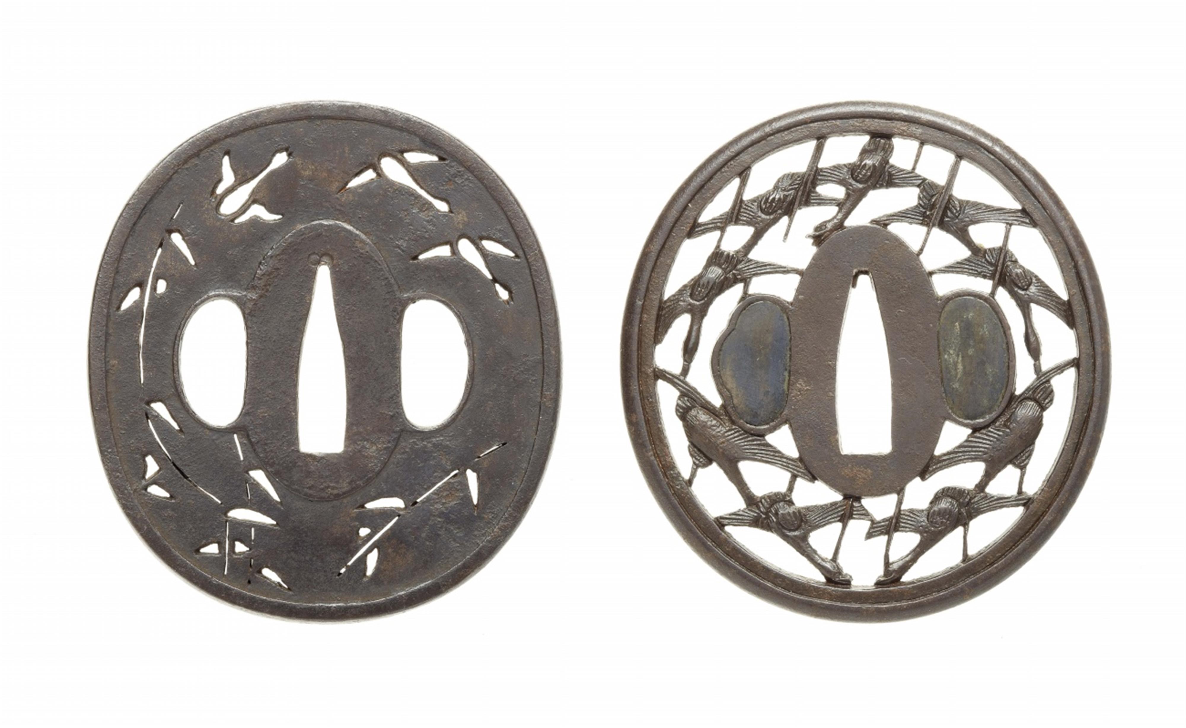 Zwei tsuba. Eisen. Edo-Zeit, 18./19. Jh. - image-2