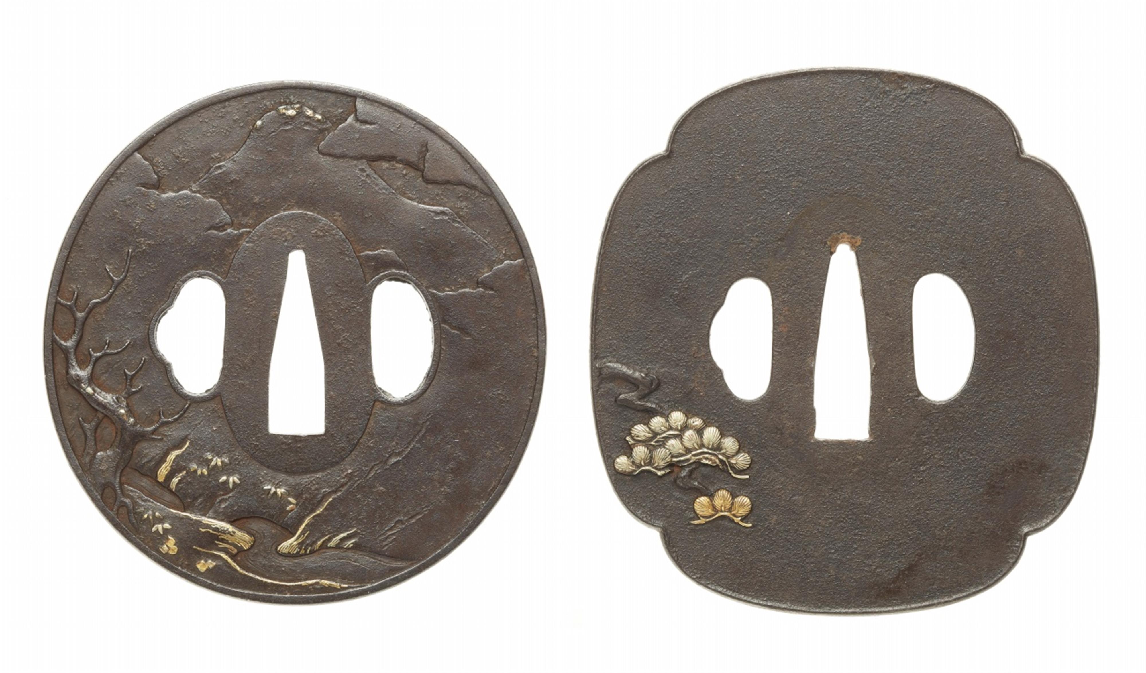 Zwei tsuba. Eisen. Edo-Zeit, 18./19. Jh. - image-2