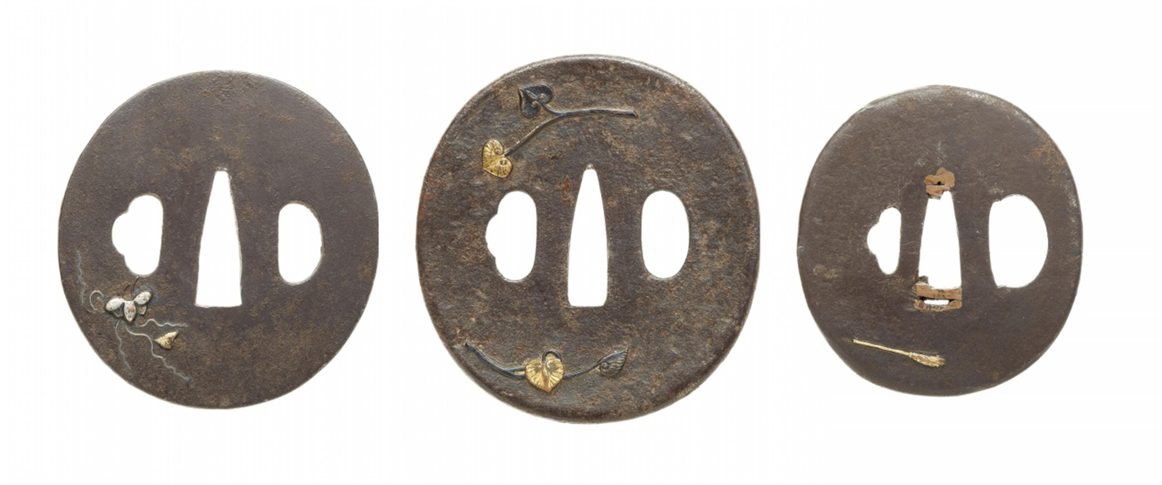 Three iron tsuba. Edo period, 18th/19th century - image-2