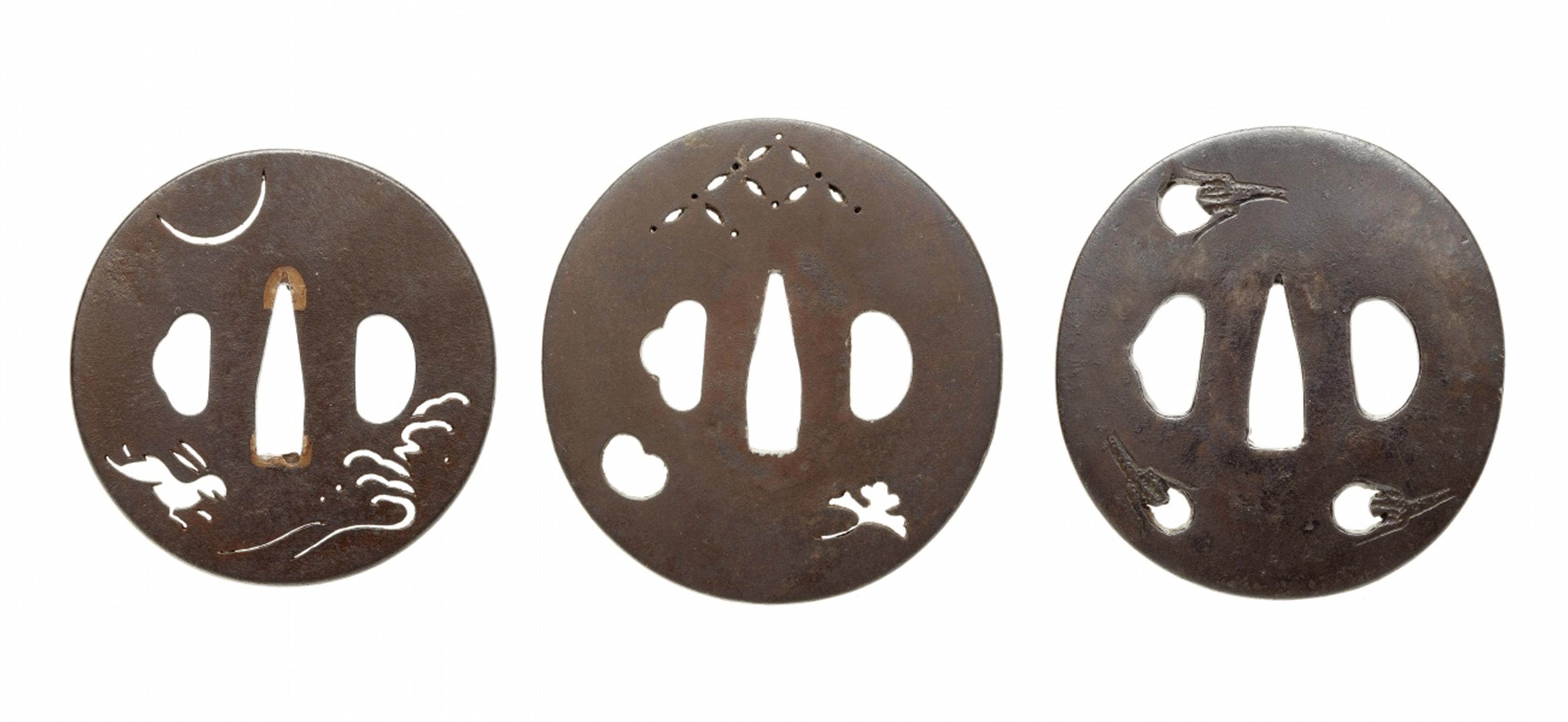 Three iron tsuba. Edo period, 19th century - image-2