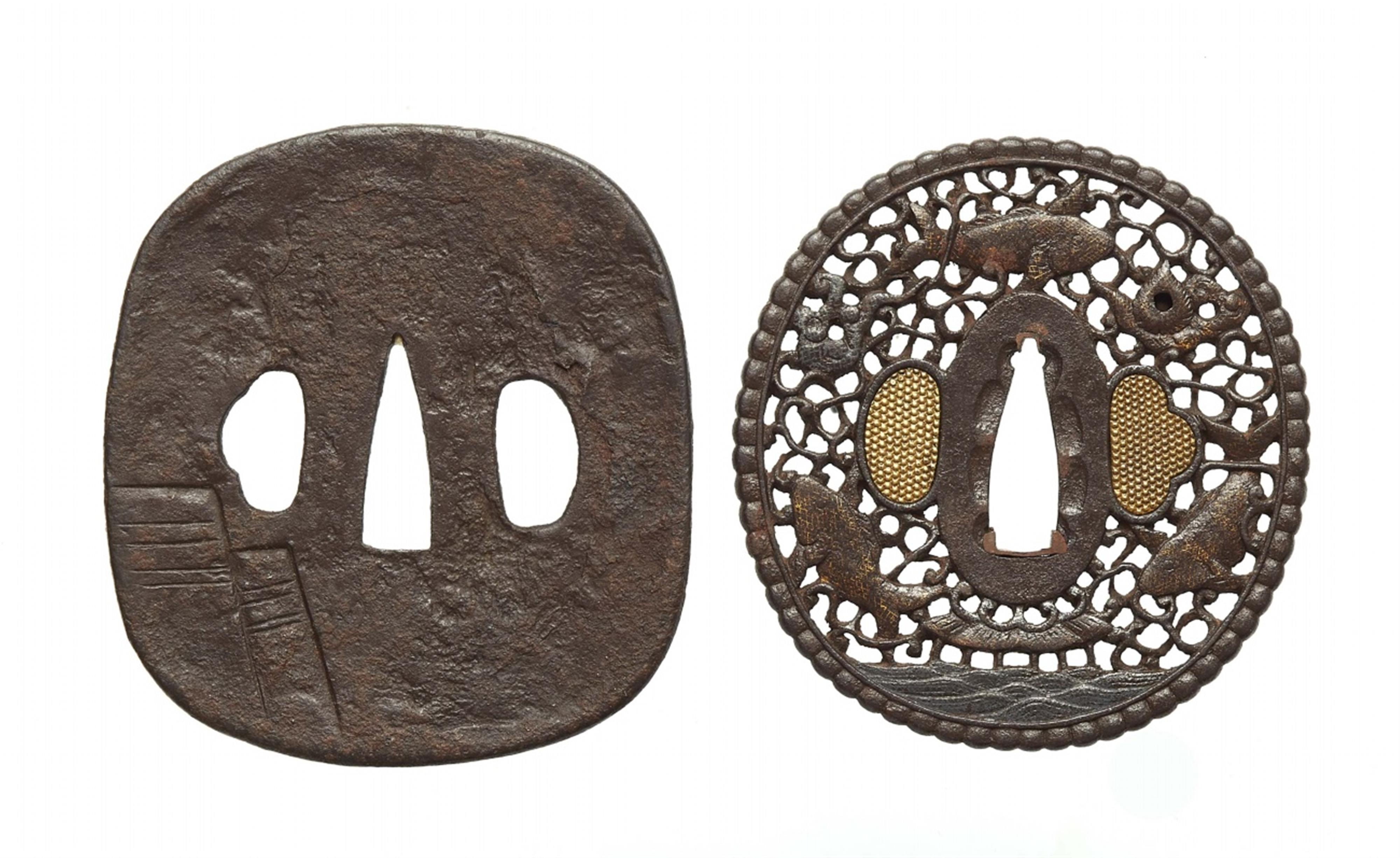 Two iron tsuba. Edo period,  18th/19th century (2) - image-2