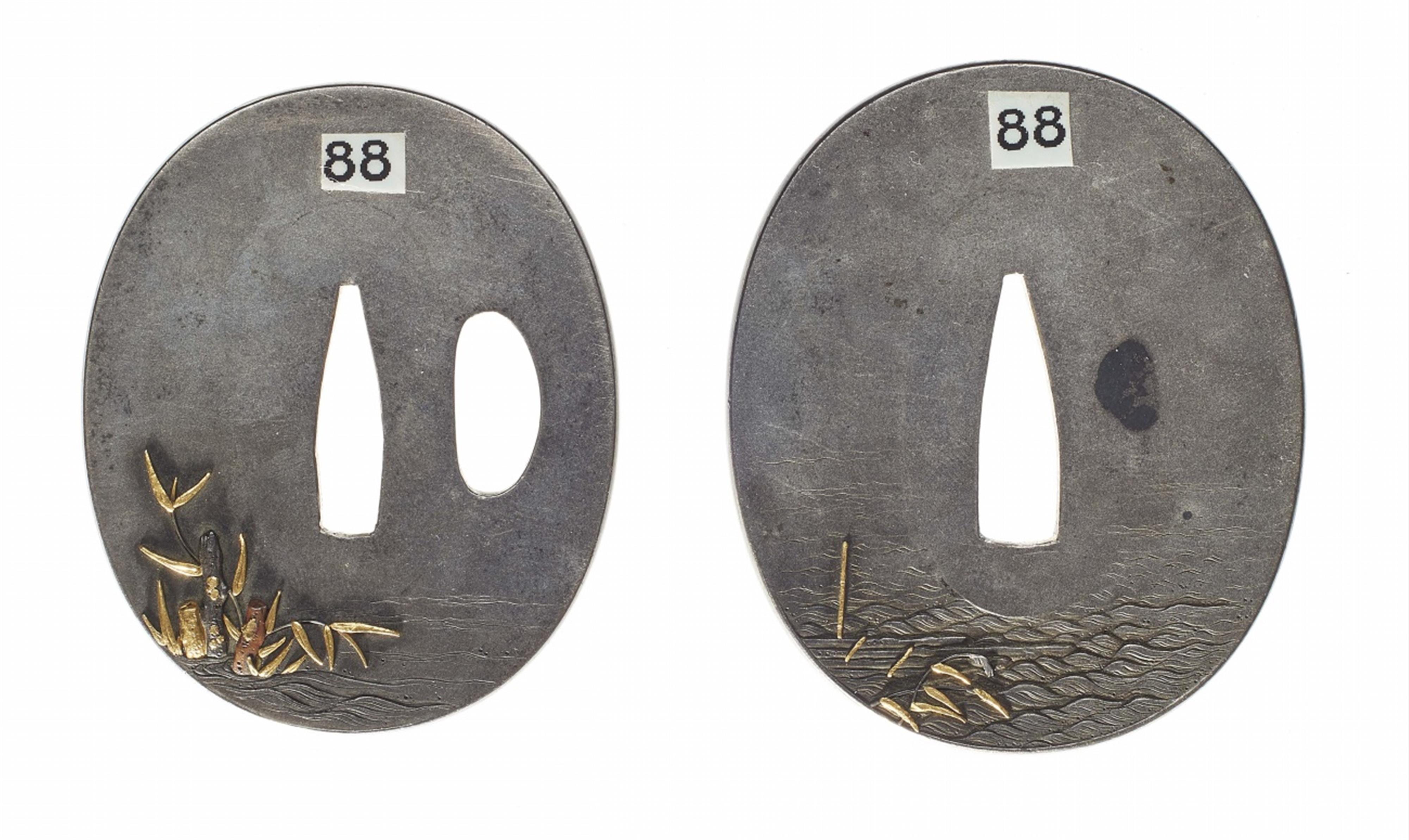 Two rôgin daishô tsuba. Edo period, 19th century - image-2