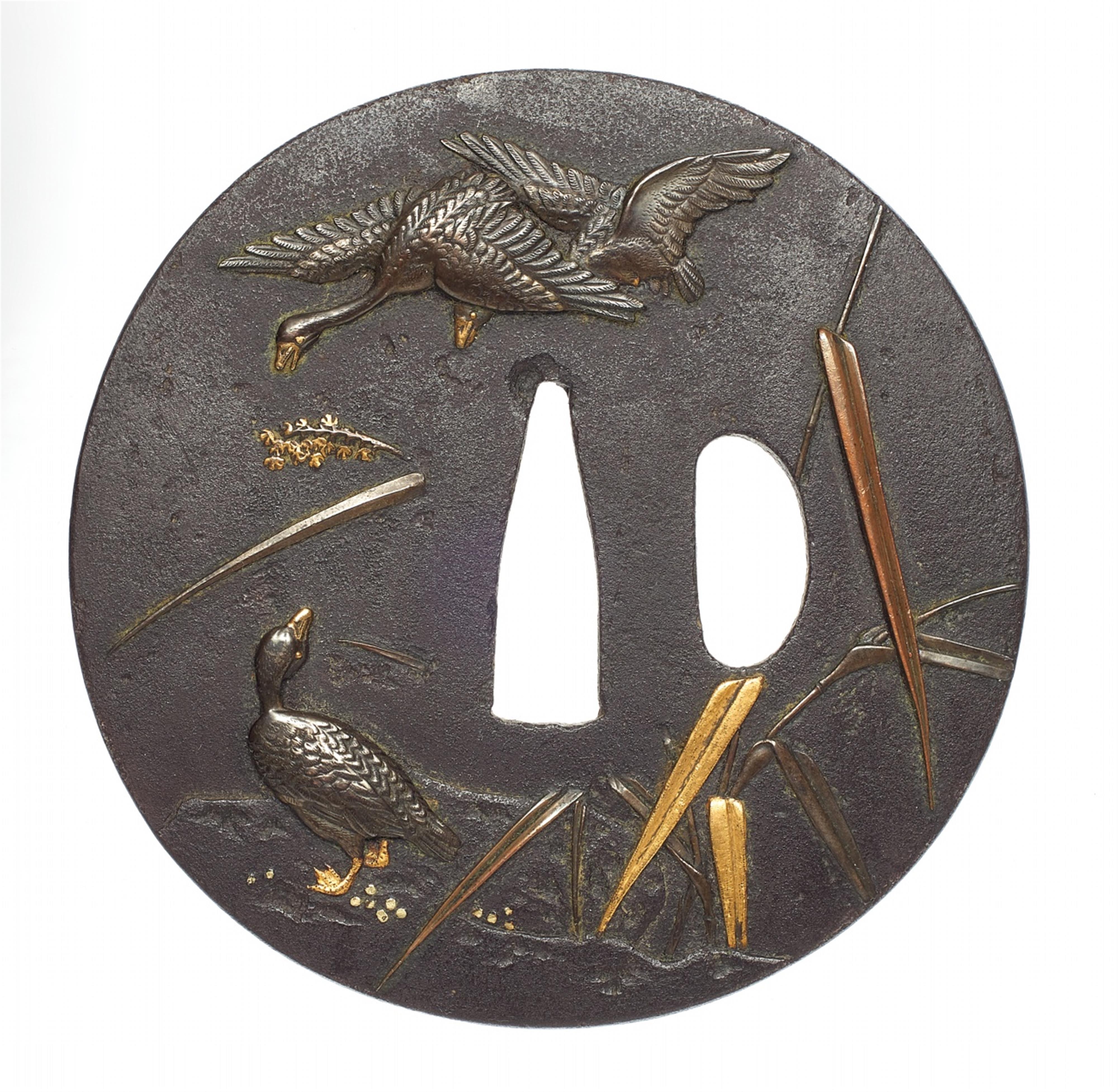 Tsuba Eisen. Mito-Arbeit. Um 1800 - image-1