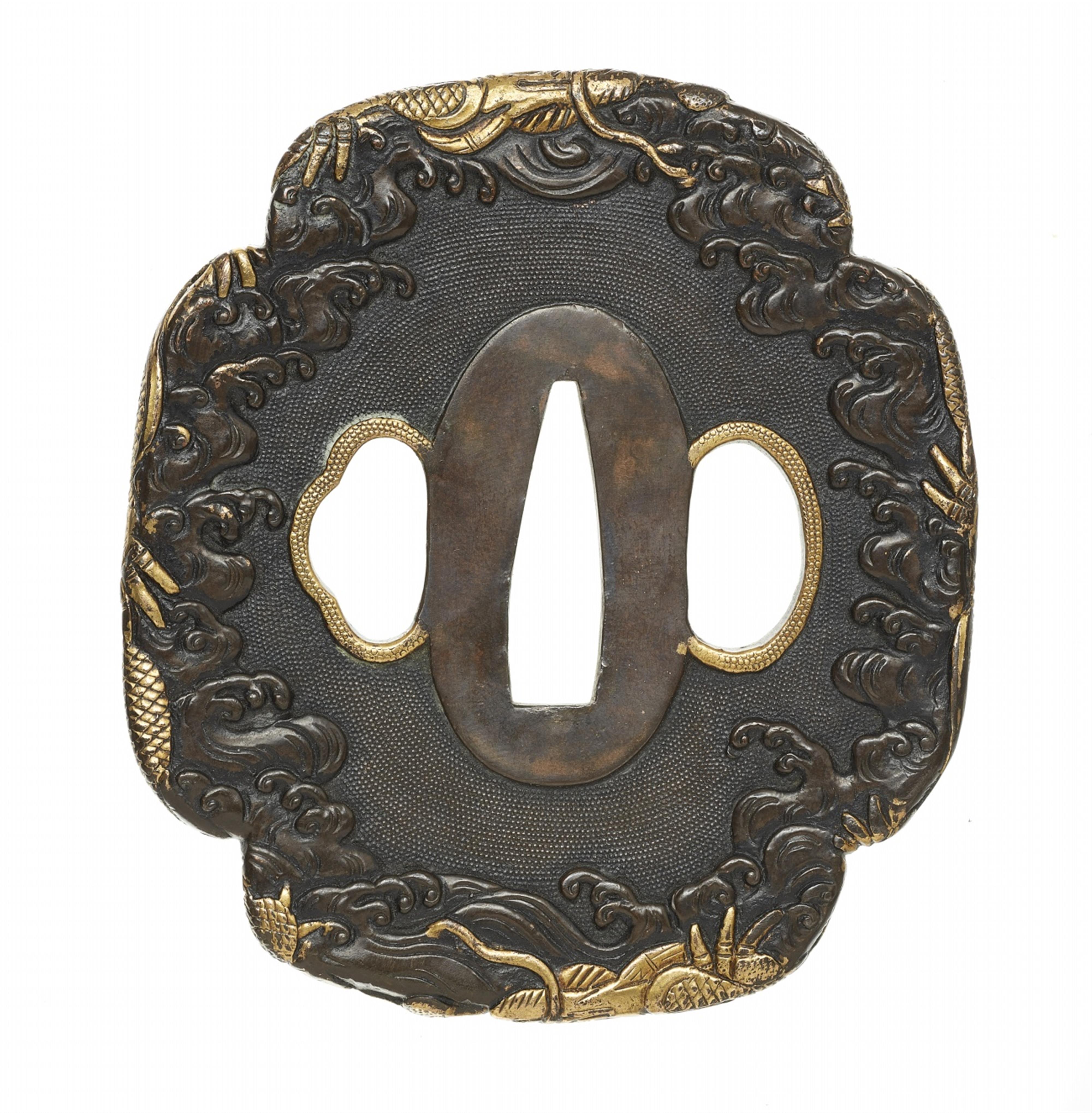 Vier tsuba. Eisen. Edo-Zeit - image-3