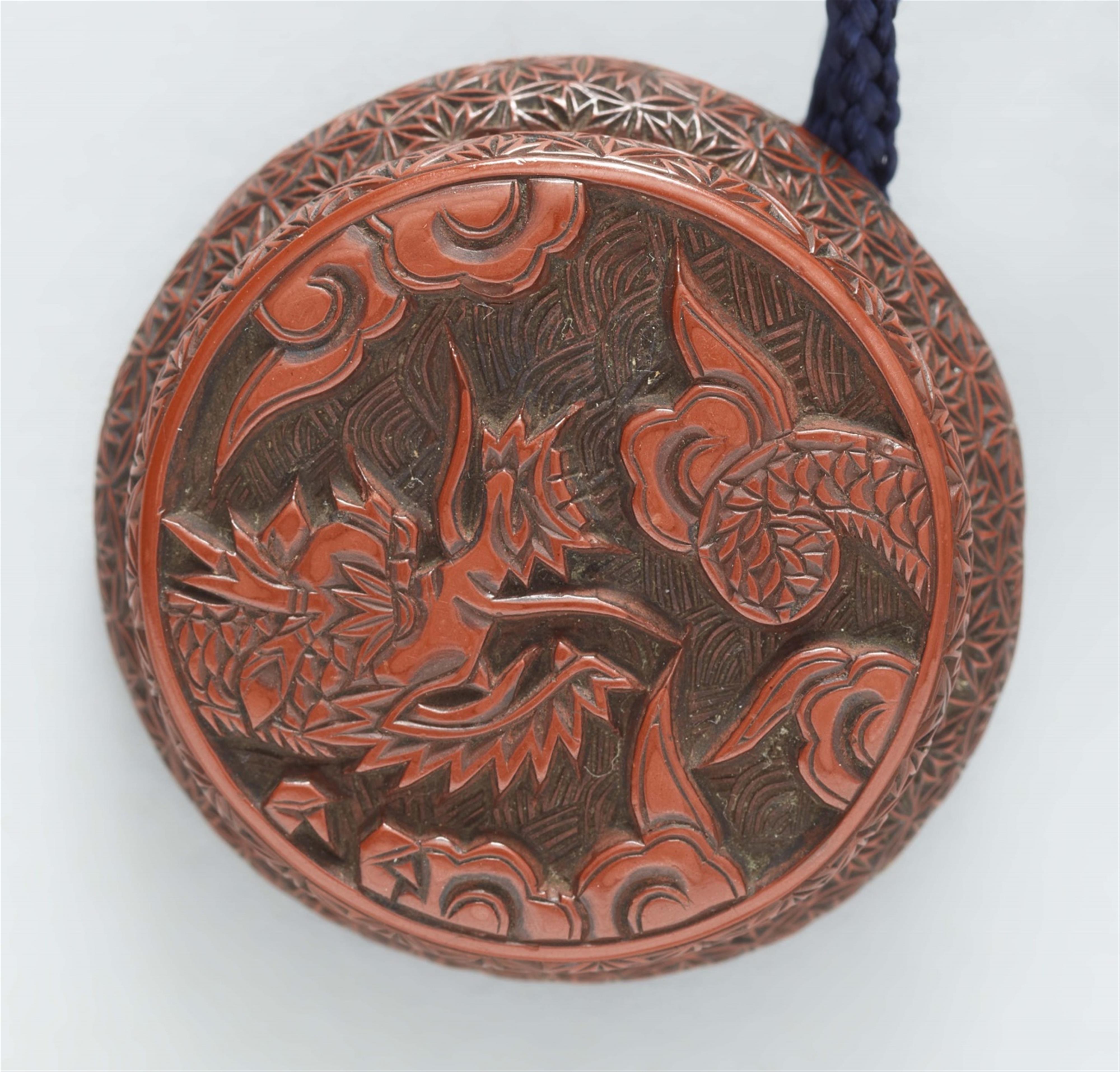 A four-case carved-lacquer inro. 19th century - image-4