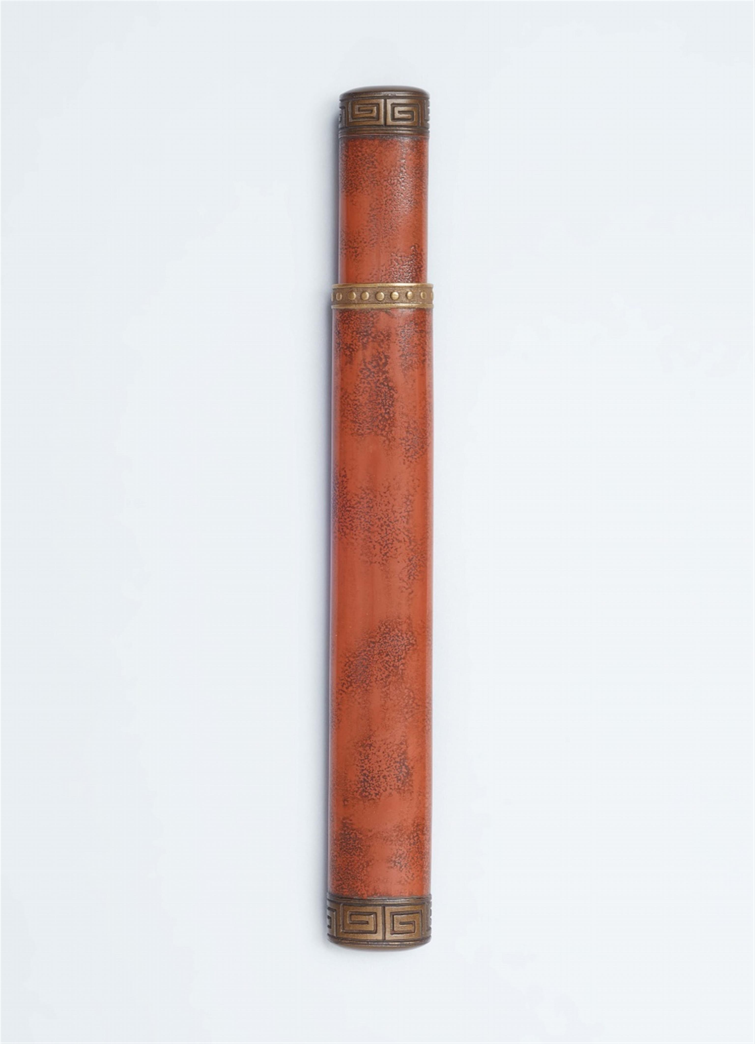 A lacquered wood kiseruzutsu. Around 1870/1880 - image-2