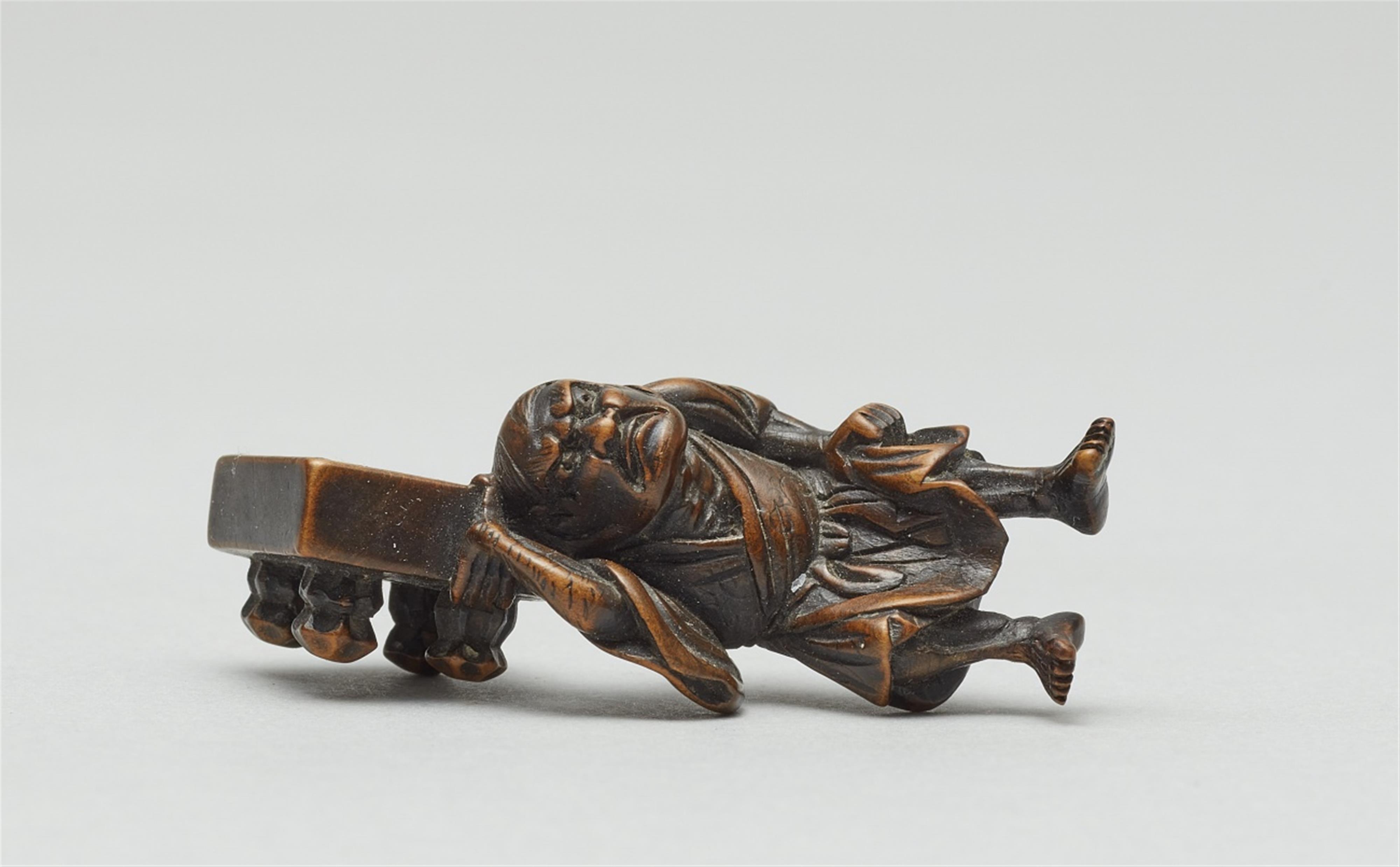 Zwei Netsuke. Buchsbaum. 19. Jh. - image-2