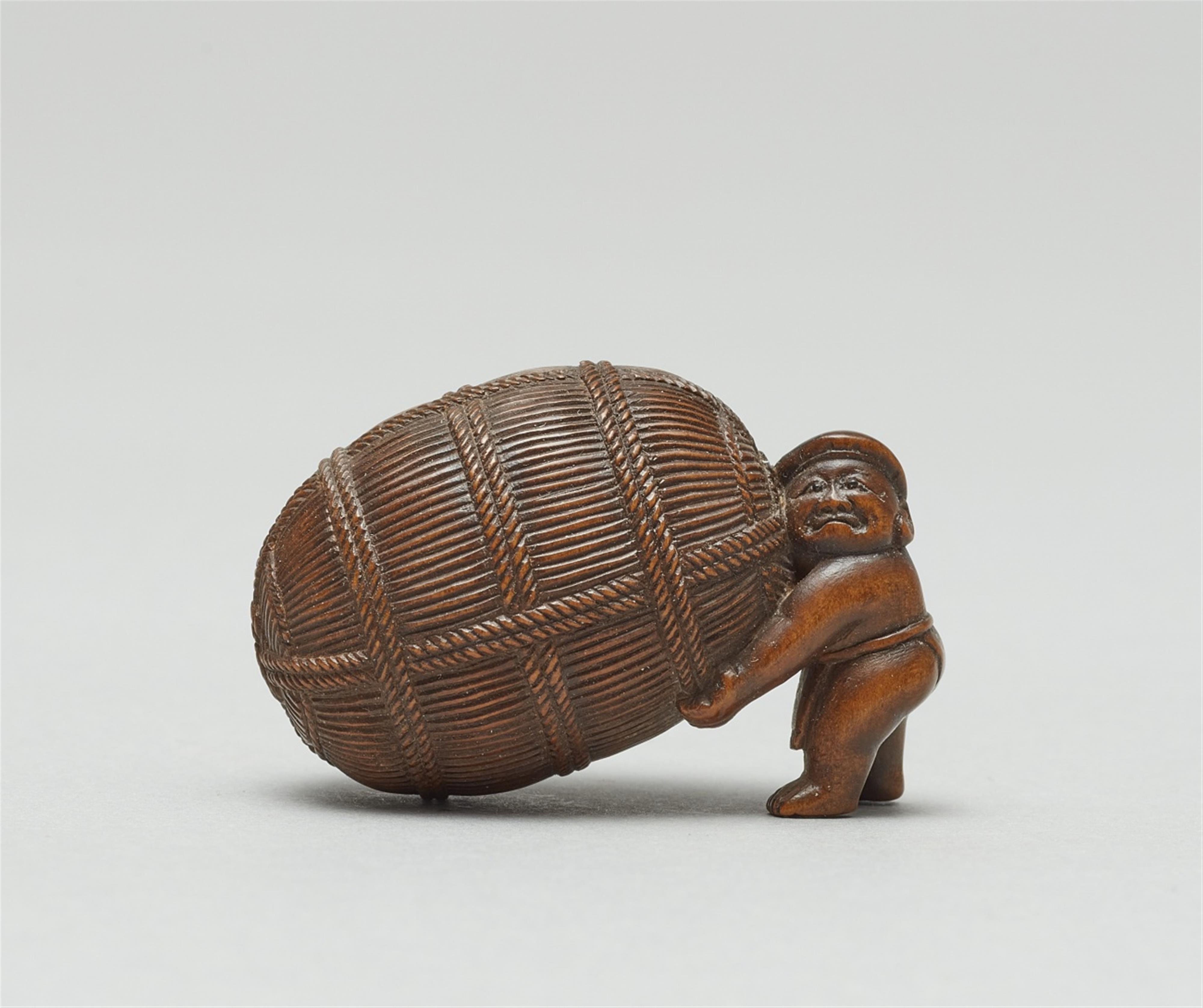 Zwei Netsuke. Buchsbaum. 19. Jh. - image-7