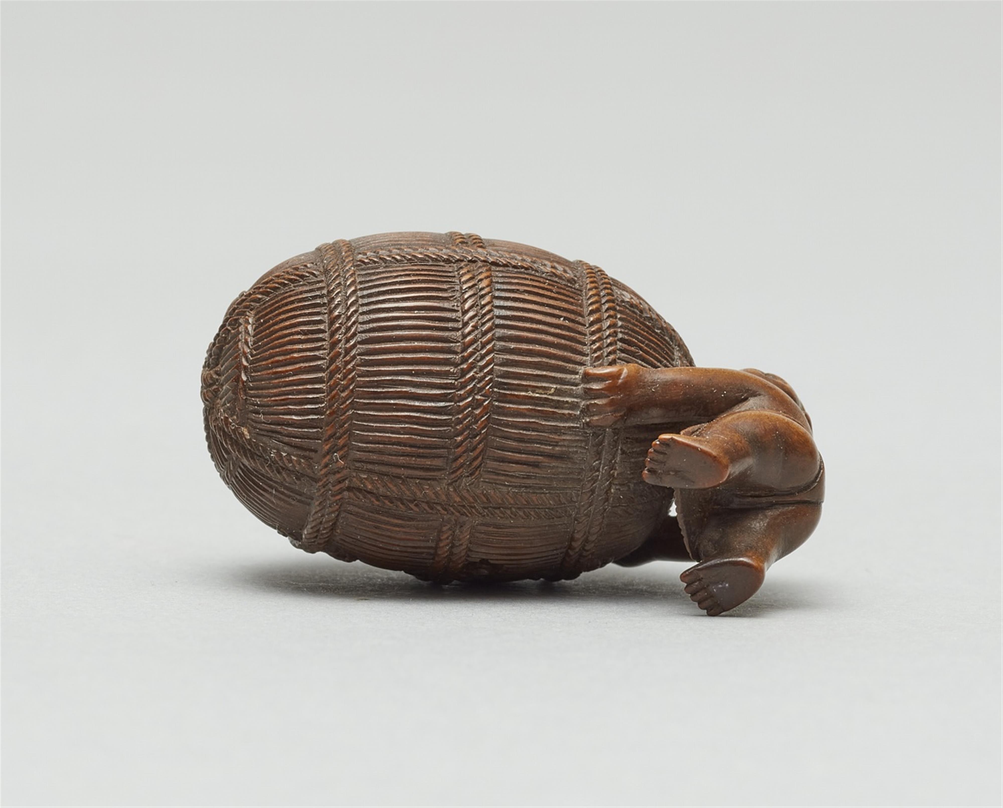 Zwei Netsuke. Buchsbaum. 19. Jh. - image-8