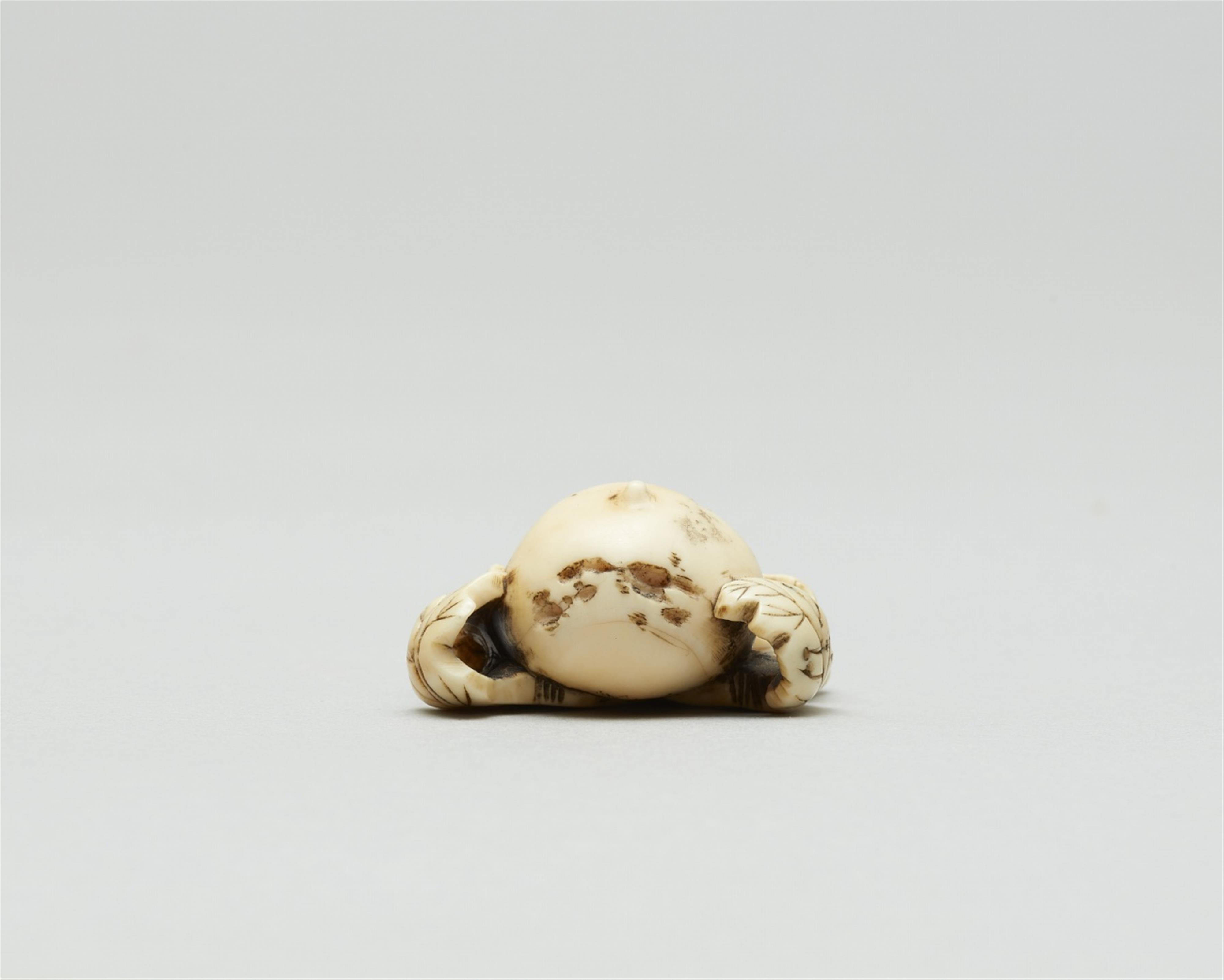 A marine ivory netsuke of a rat with a fruit. 19th century - image-5