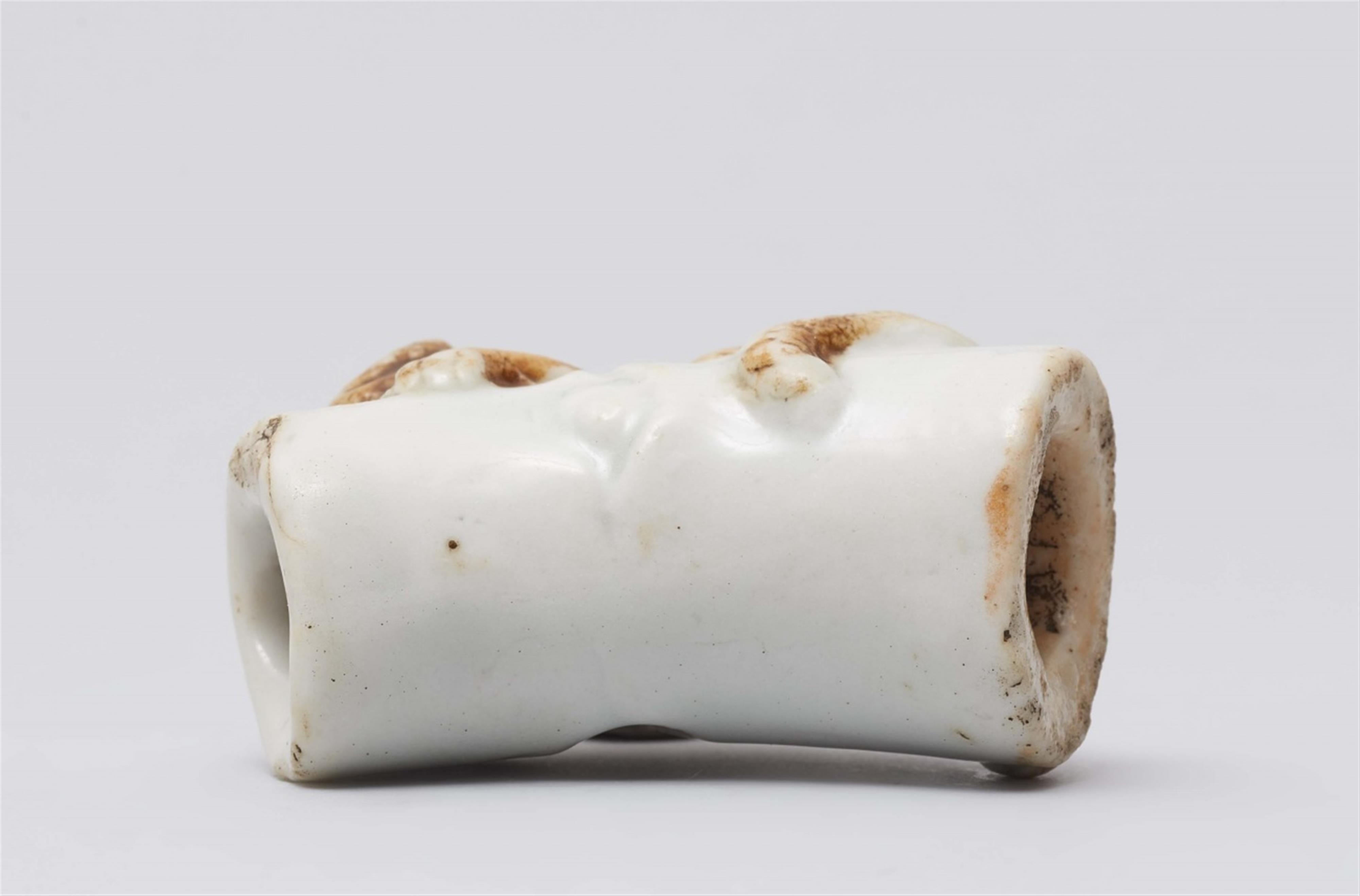 A porcelain netsuke of tiger on bamboo. 19th century - image-5