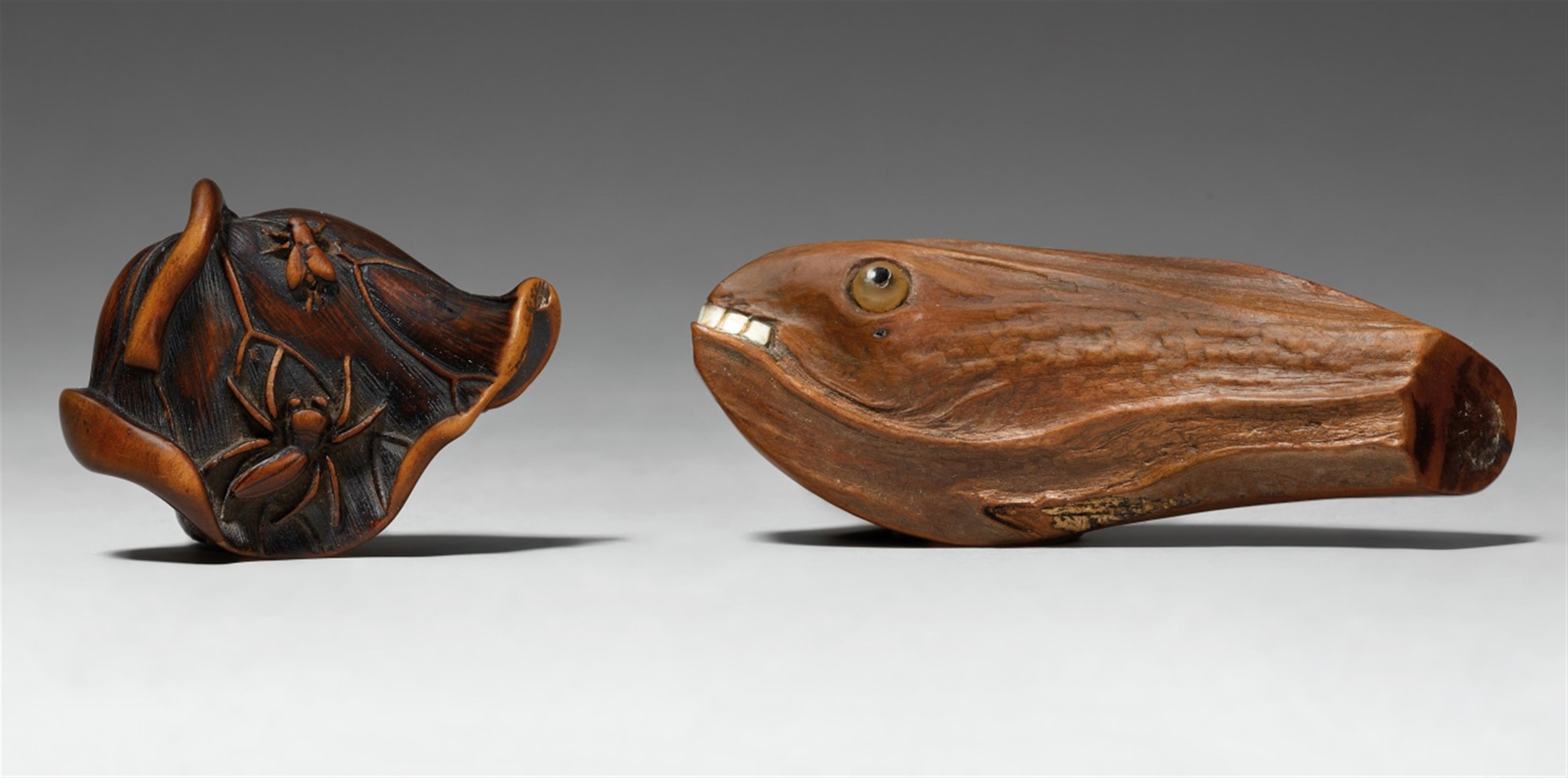 Two wood netsuke - image-1