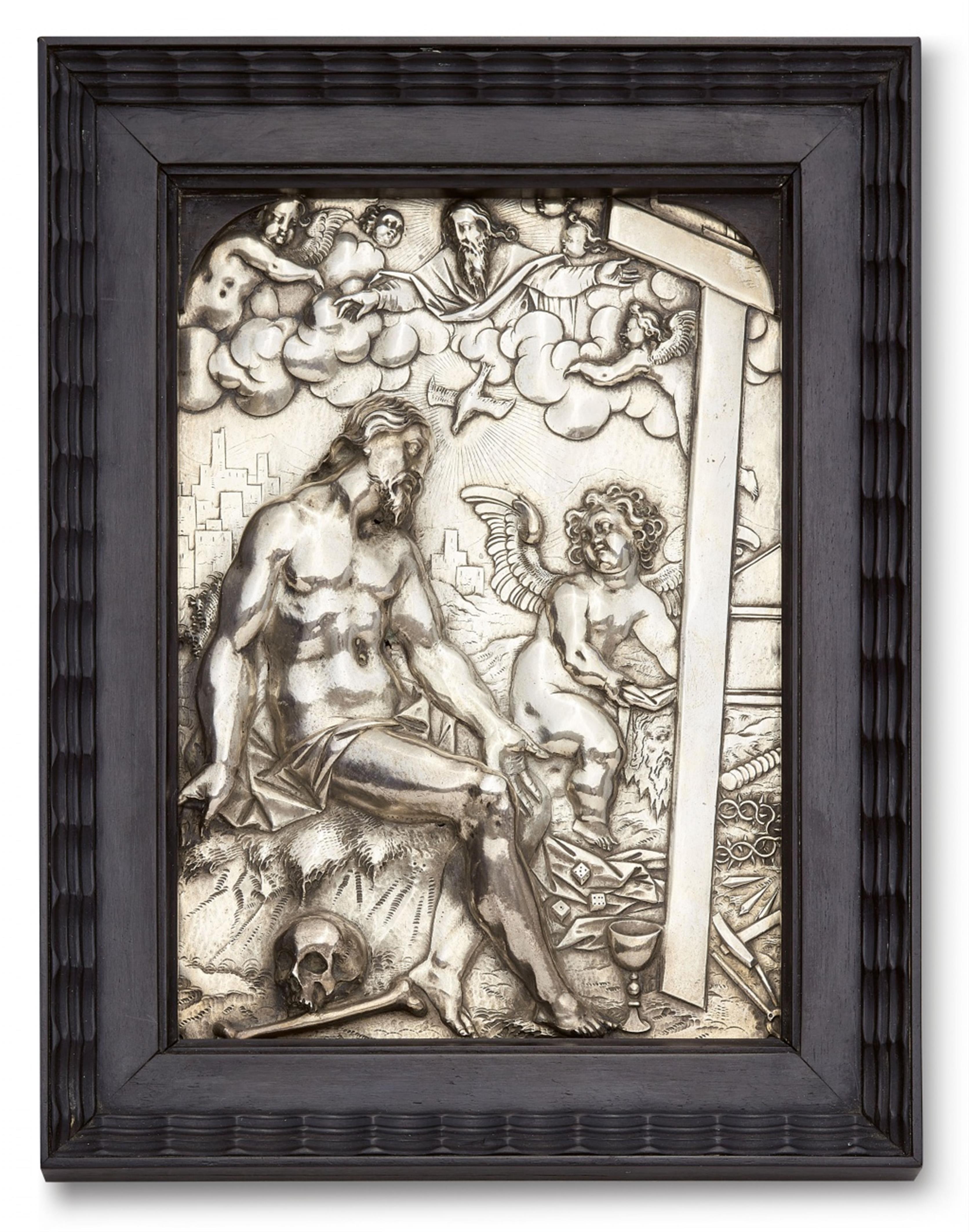 A Flemish silver relief of Christ as the Man of Sorrows - image-1