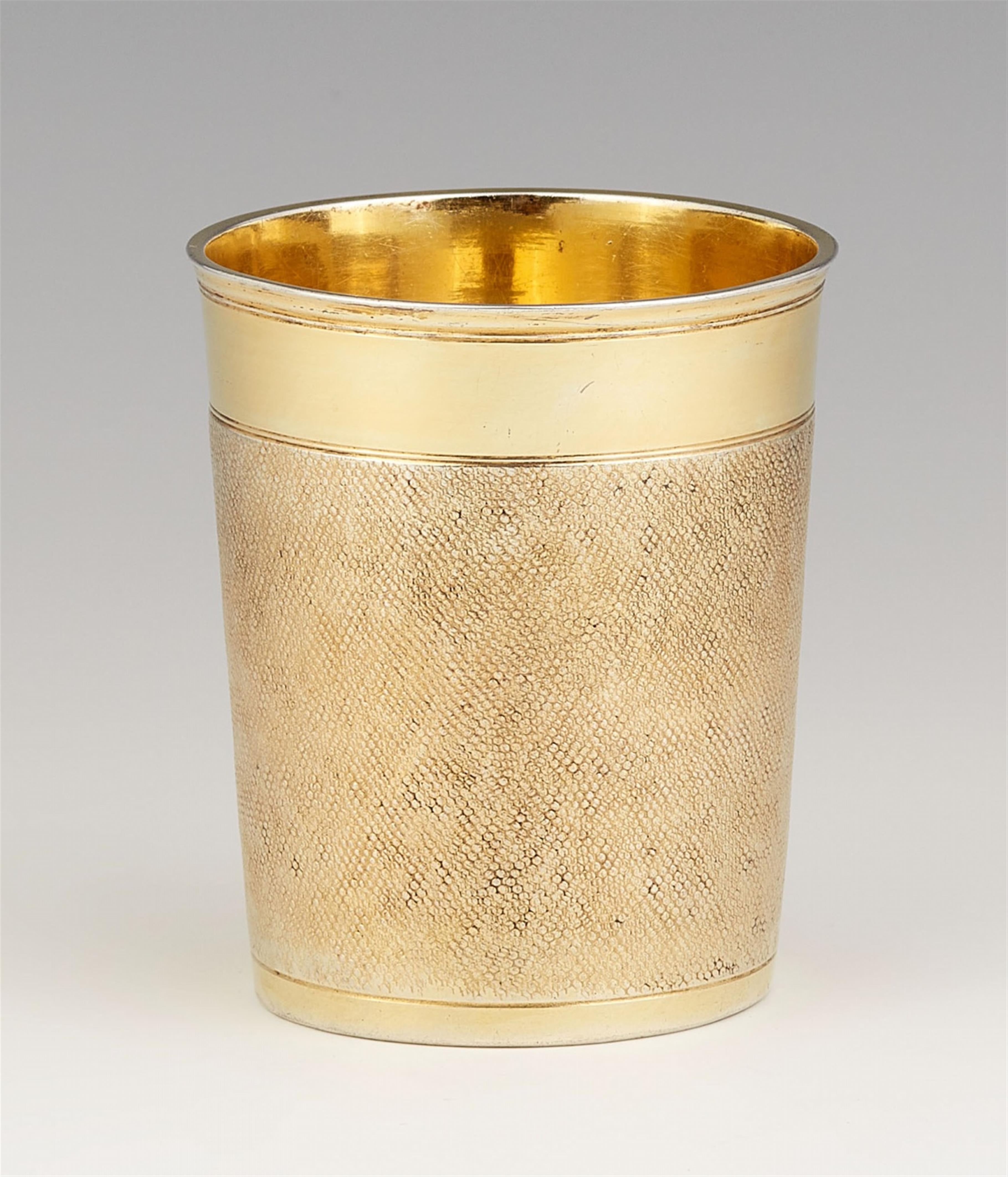 A Frankfurt silver gilt snakeskin beaker - image-1