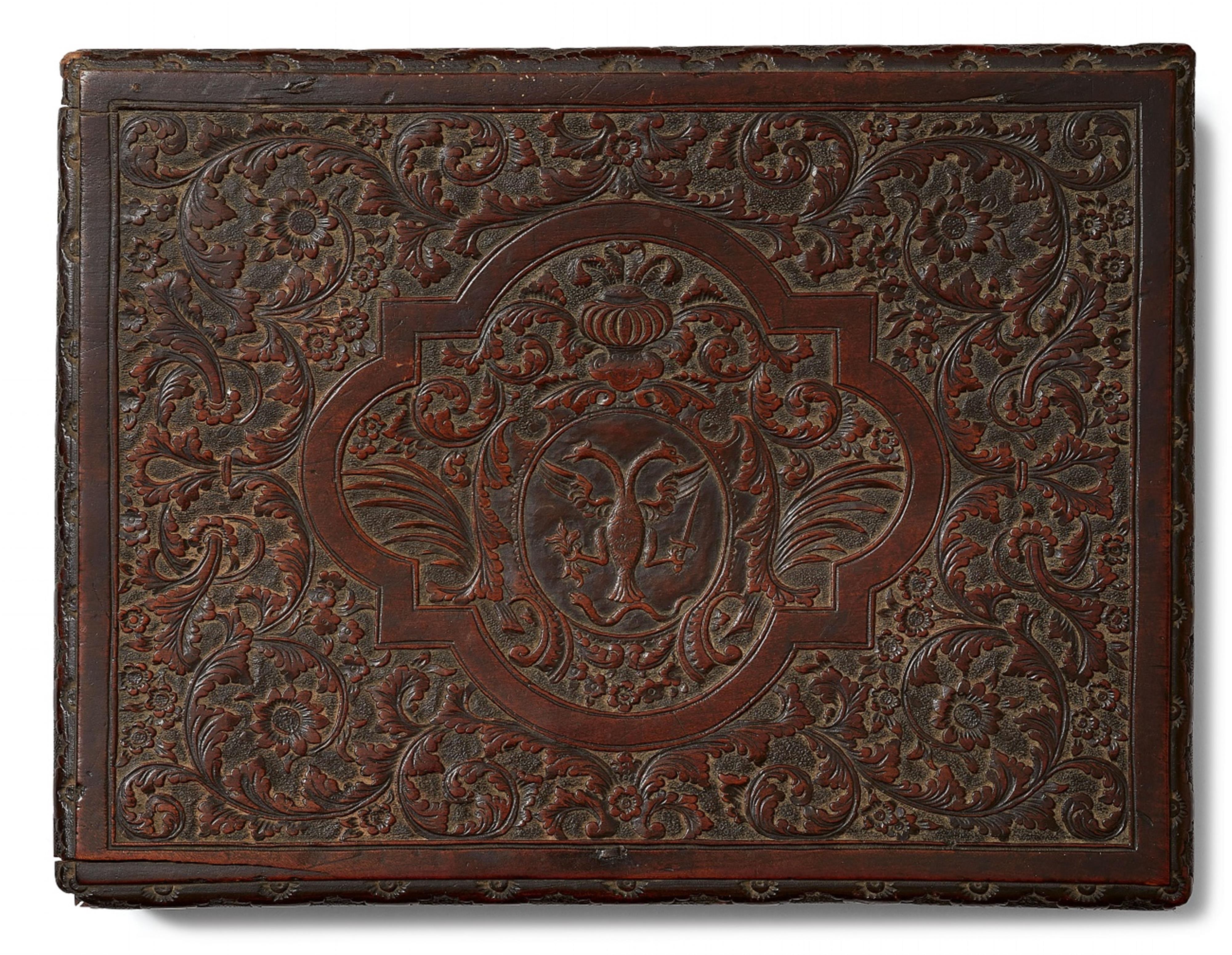 A cherry wood box with the Habsburg coat-of-arms - image-2