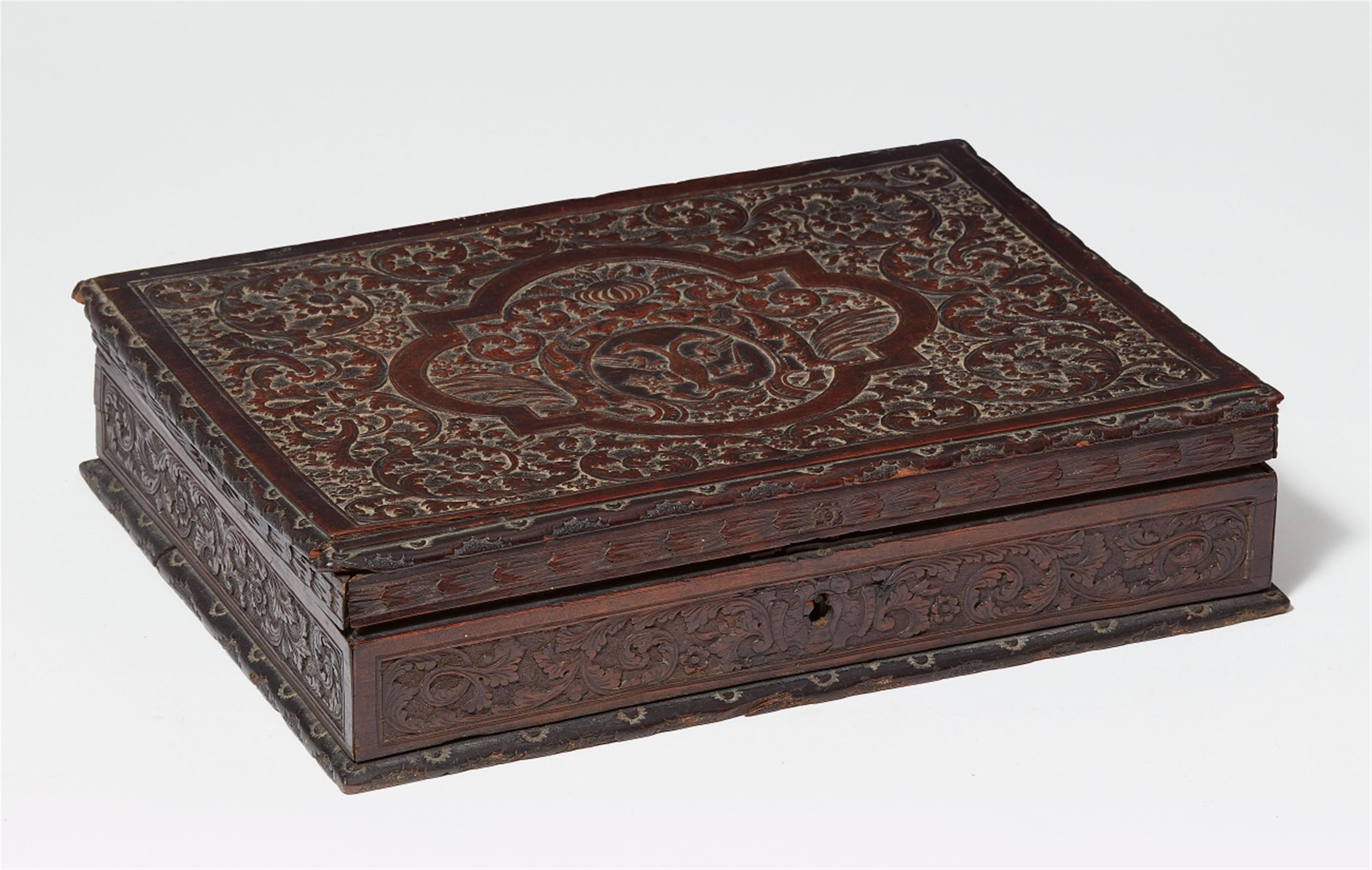 A cherry wood box with the Habsburg coat-of-arms - image-1