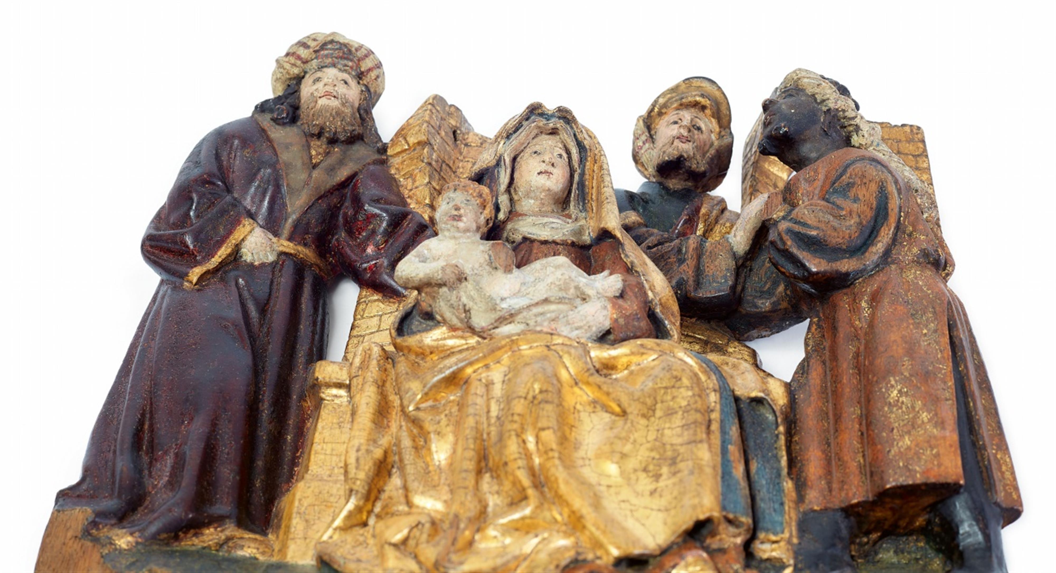 Jan Borman, circle of - A carved wood relief with the adoration of the Magi, circle of Jan Bormans - image-2