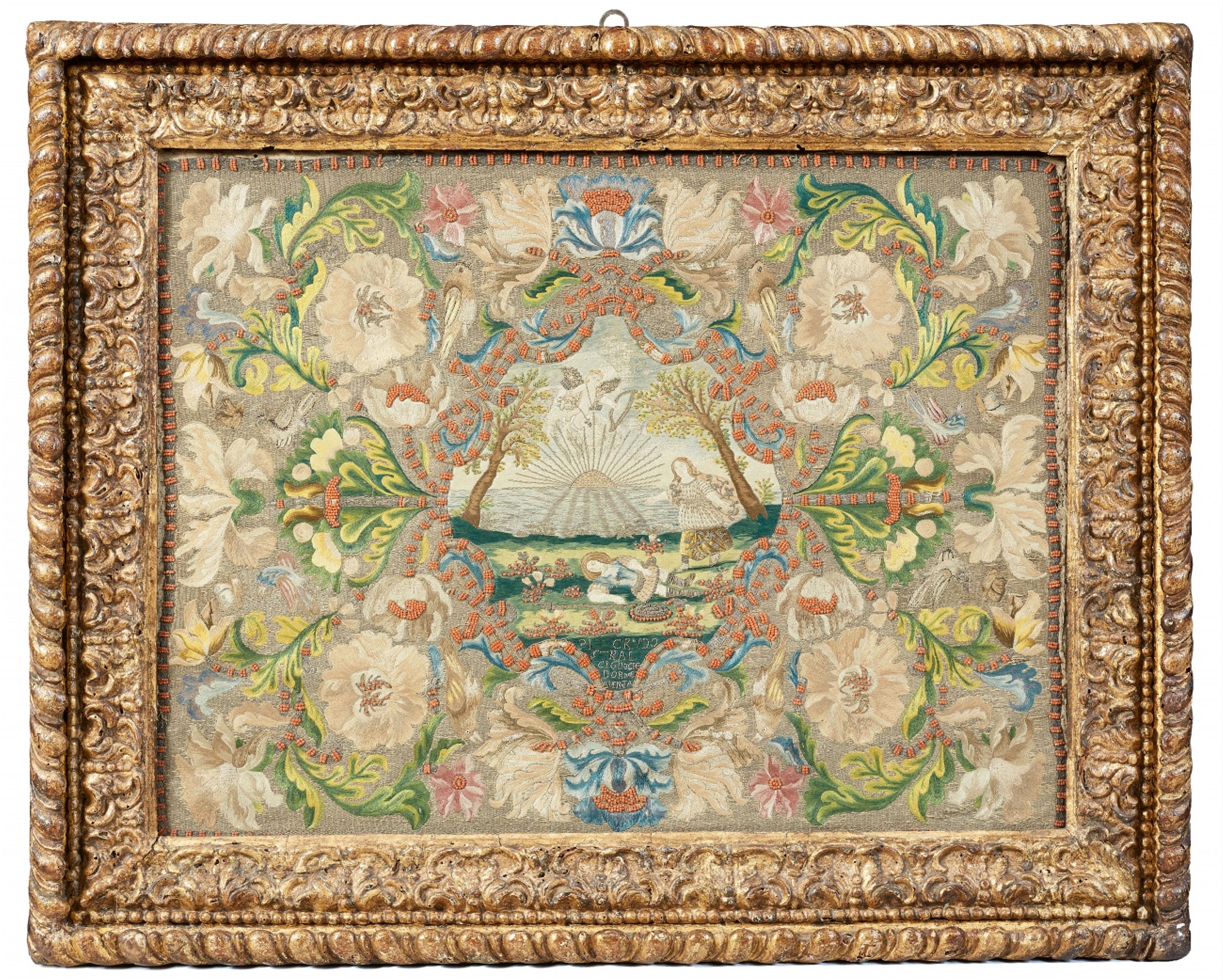 An embroidered panel with the sleeping Endymion - image-1