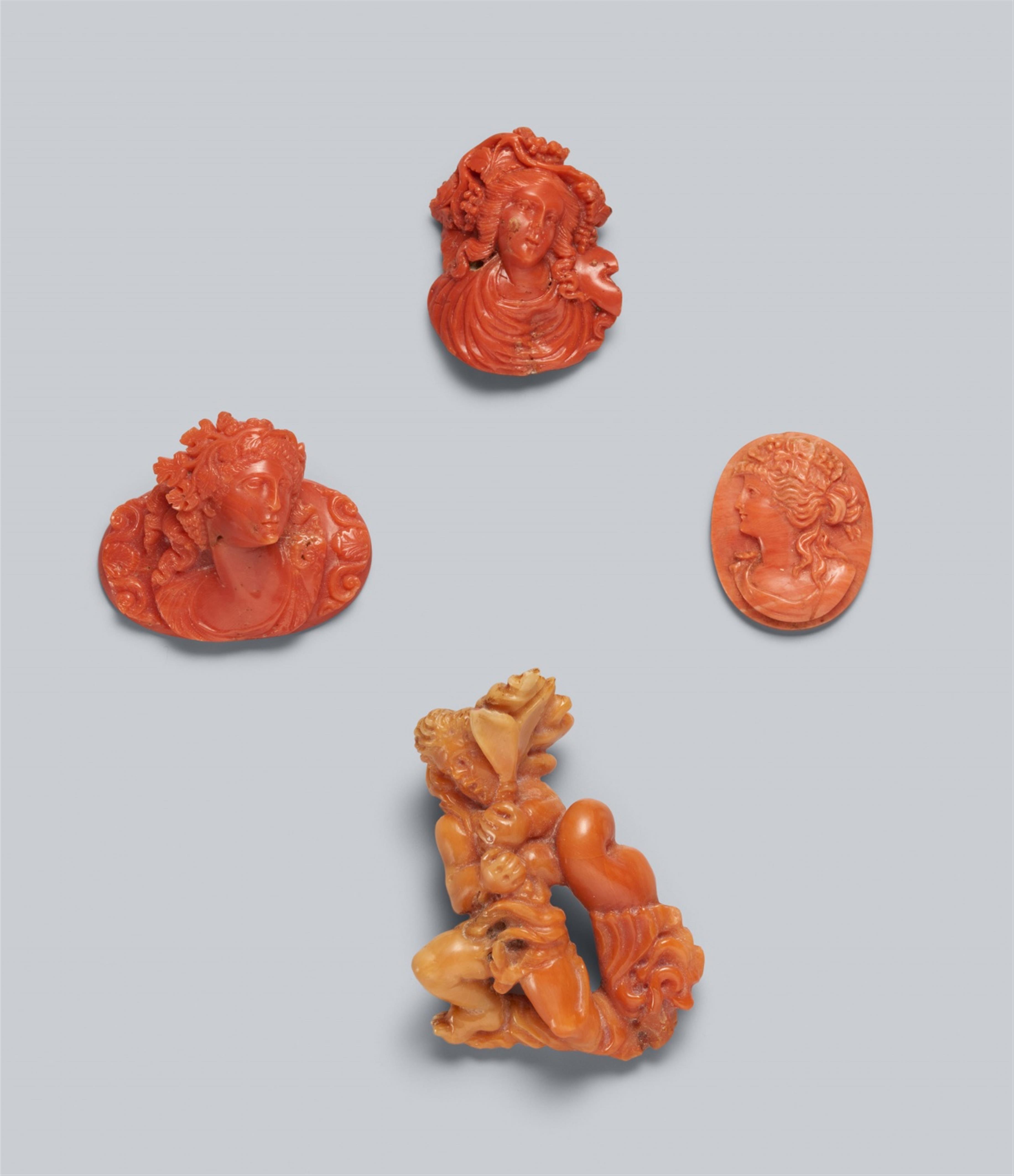 Four Trapani coral carvings - image-1