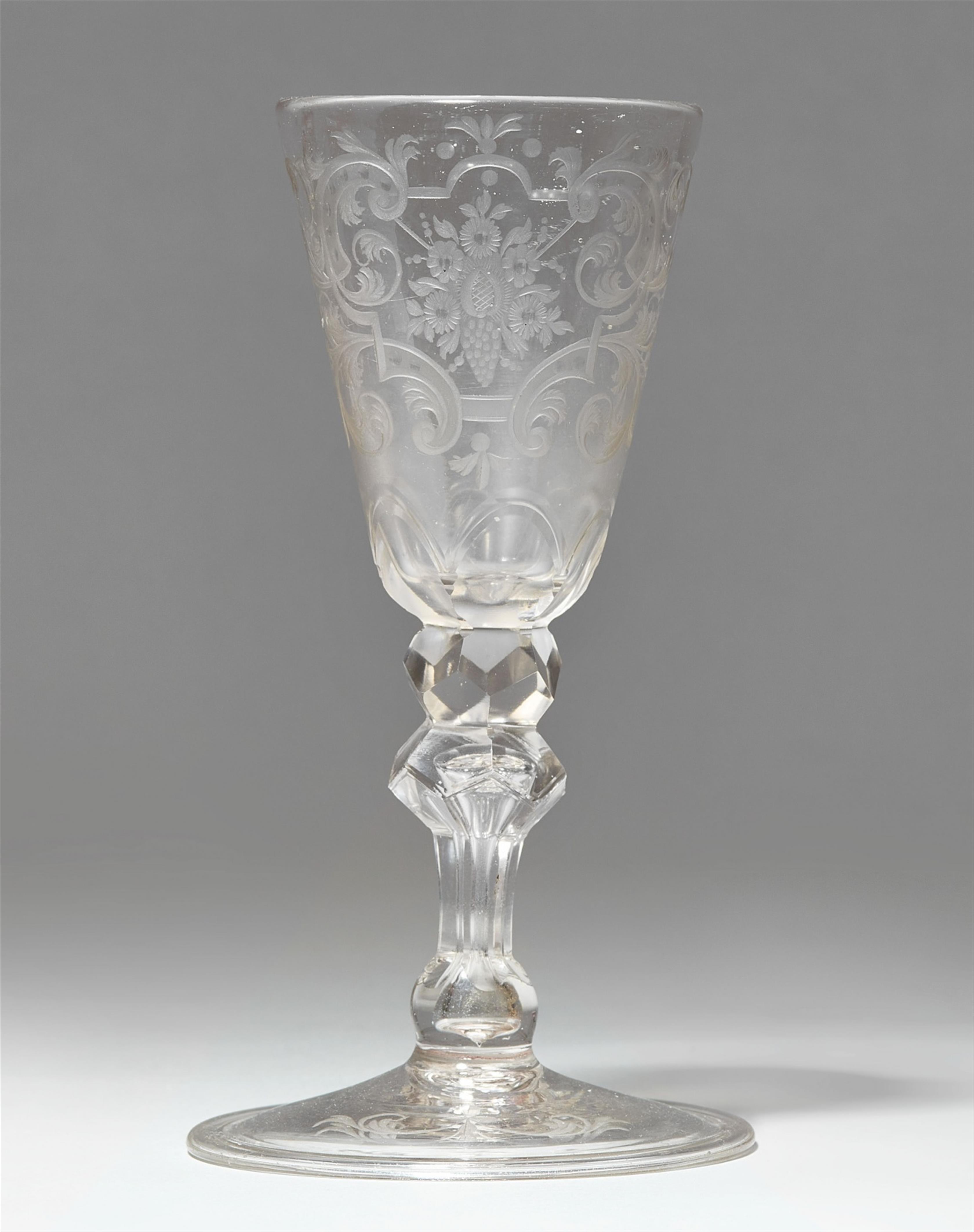 A Bohemian cut glass goblet - image-1