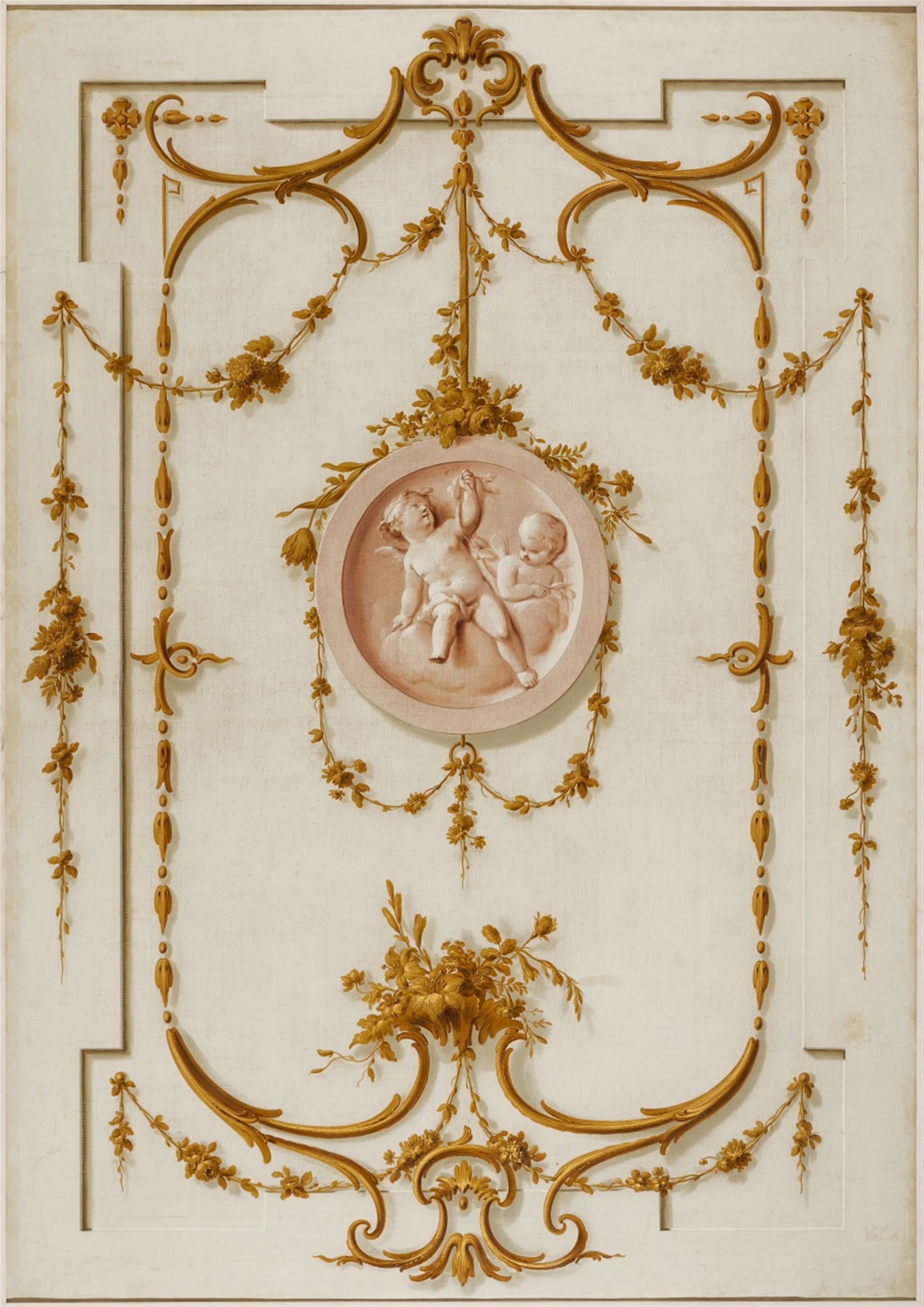 A pair of trompe l'œil wall panels - image-1