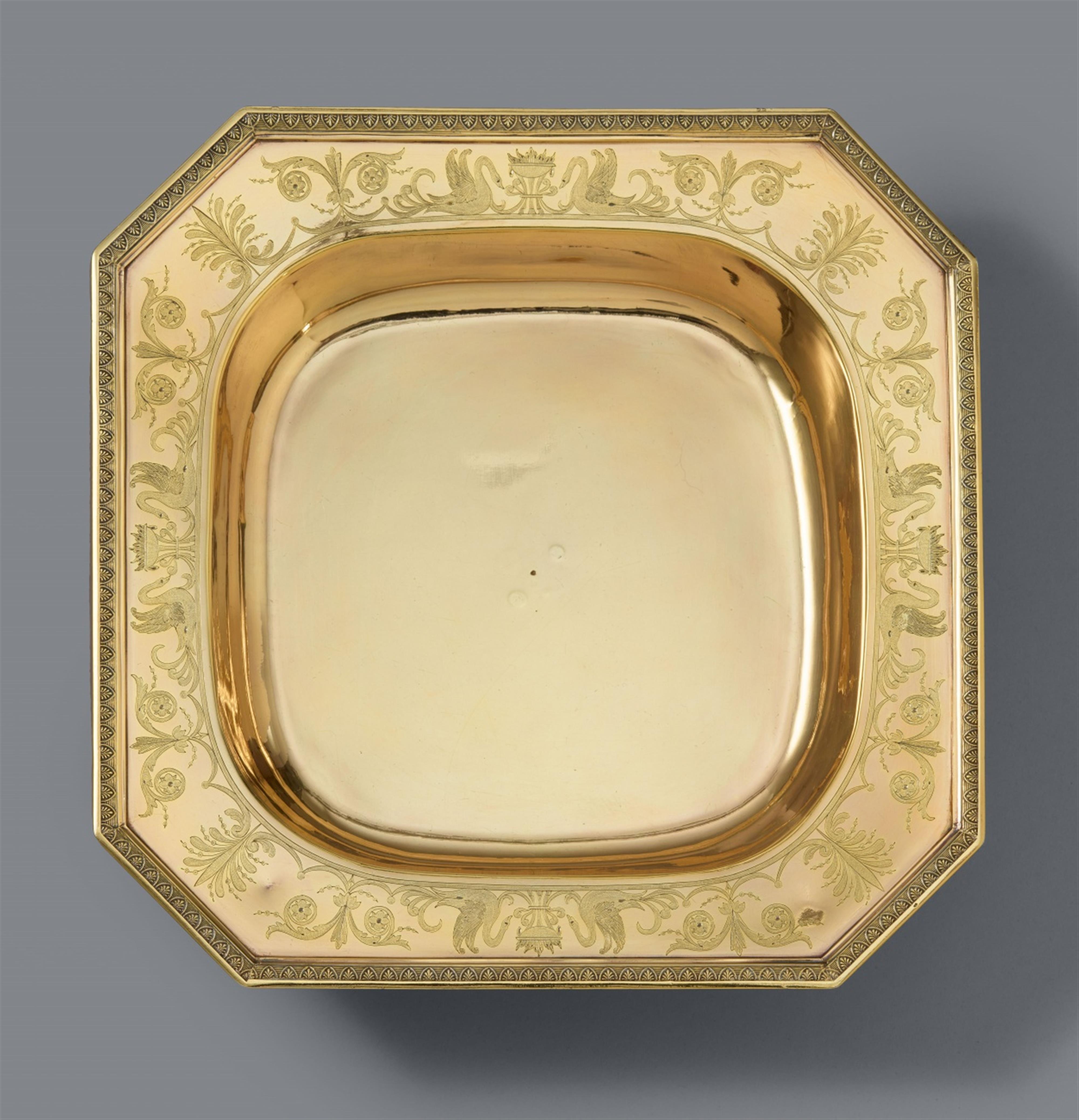 Eight silver gilt Empire serving platters - image-2