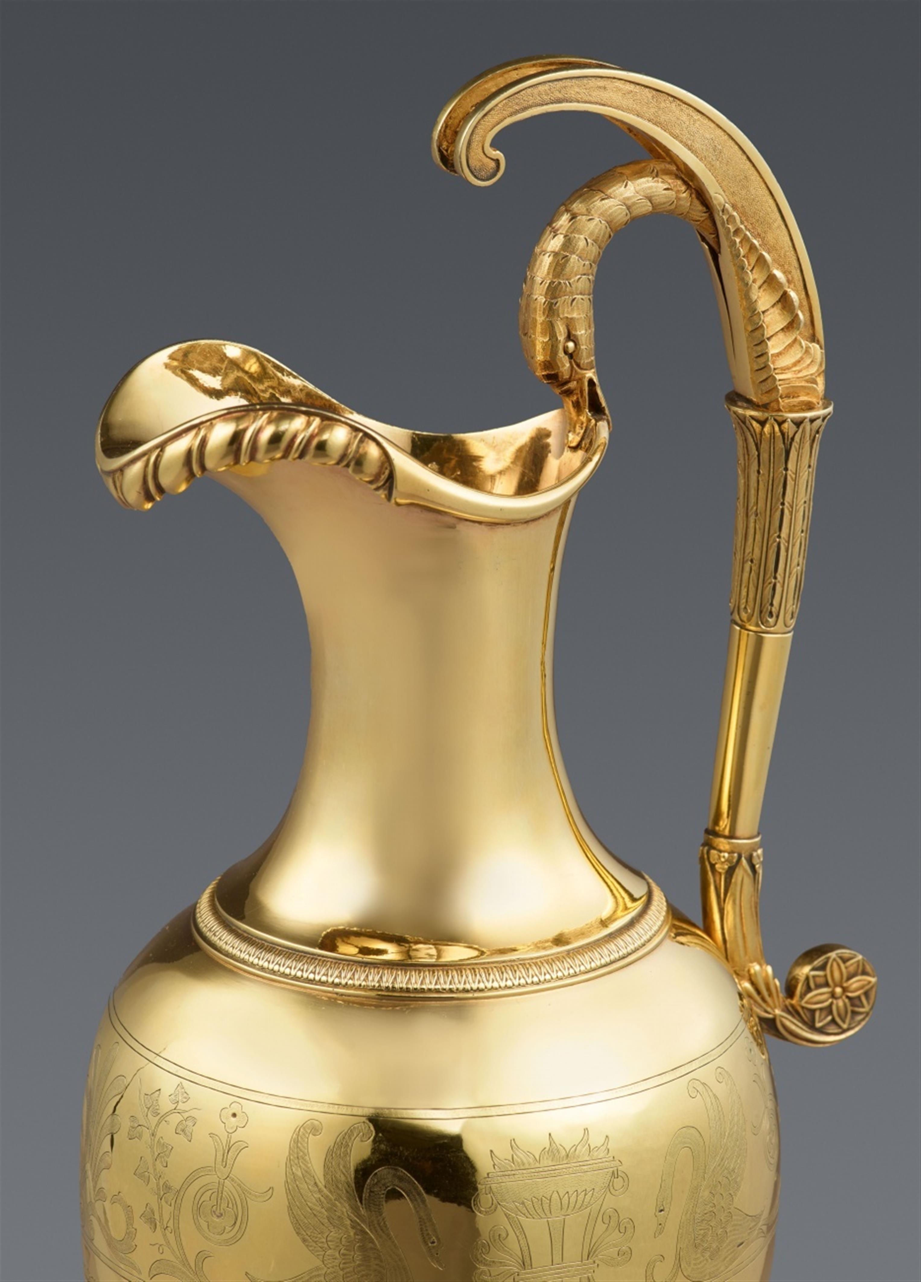 A Parisian silver gilt Empire ewer and basin - image-2