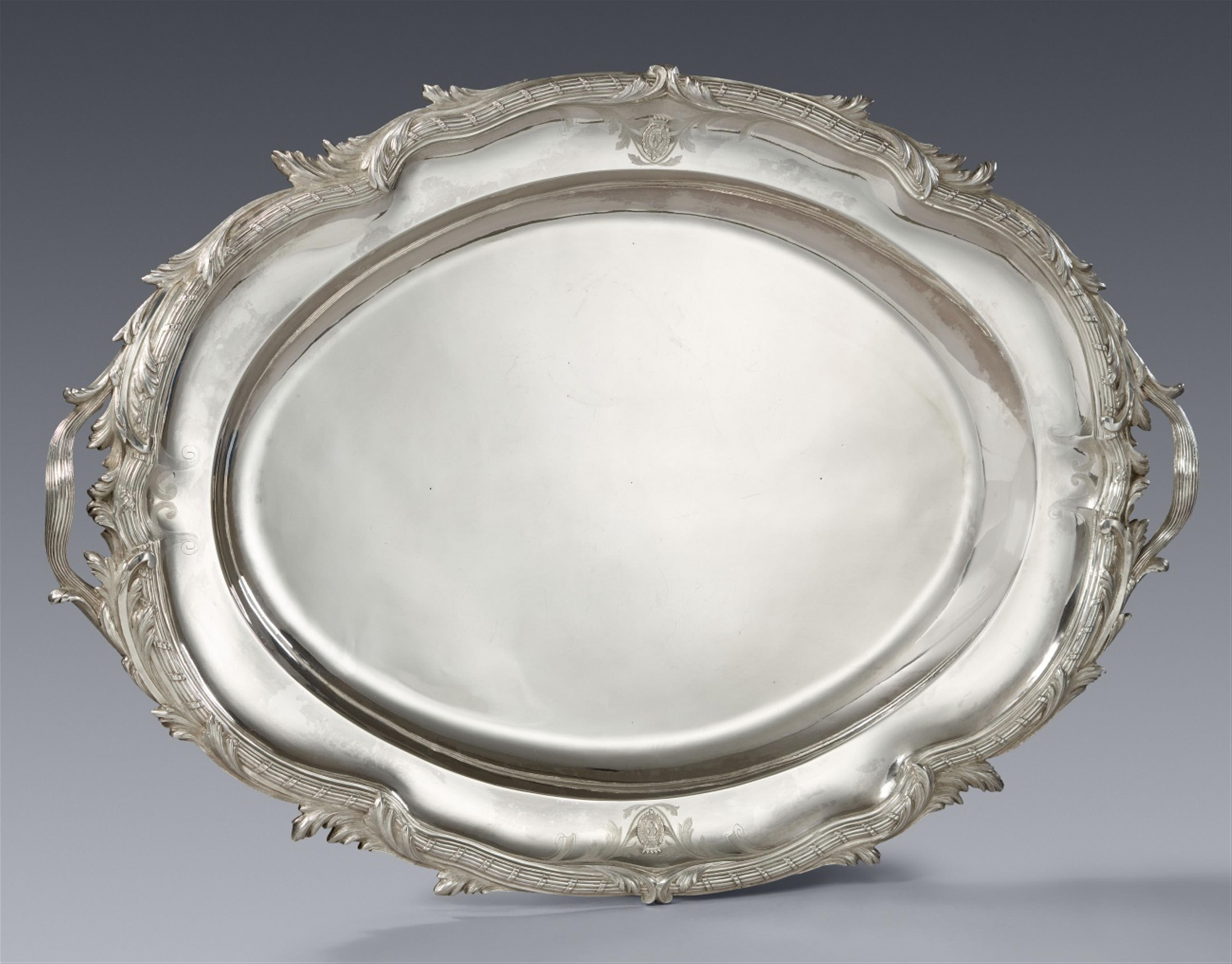 A large silver platter from a service made for the Duc d'Orléans - image-2