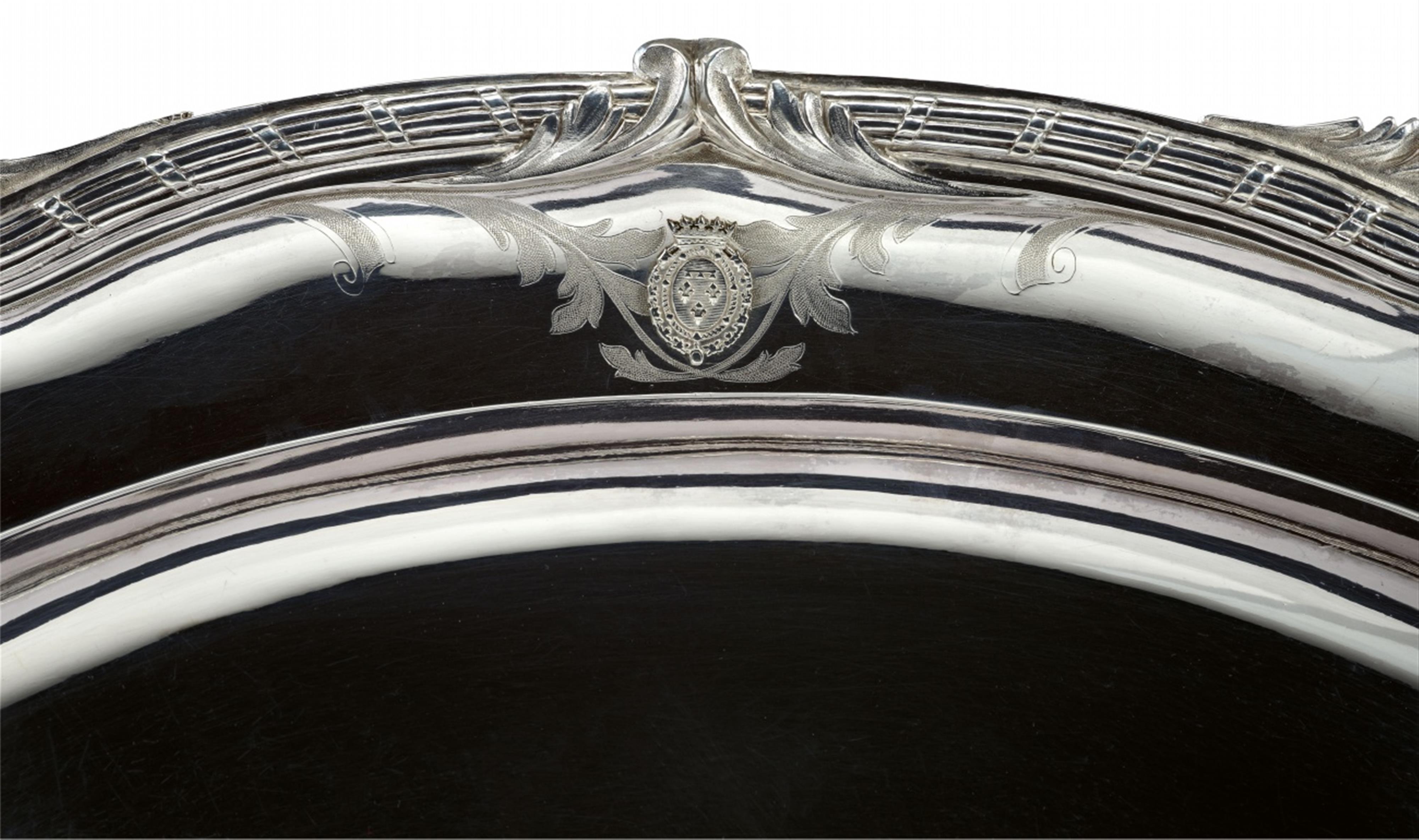 A large silver platter from a service made for the Duc d'Orléans - image-4