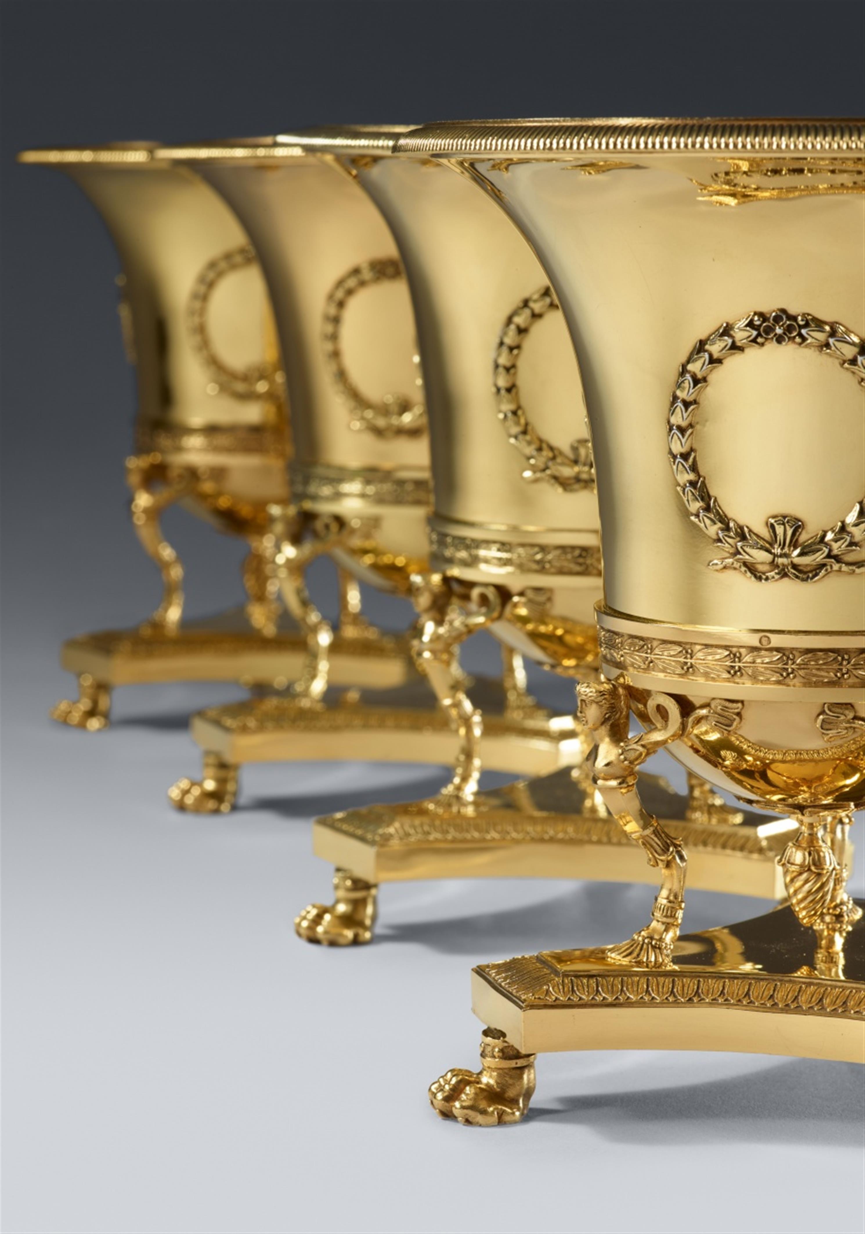 Four silver gilt wine coolers from a service made for the Russian Court - image-2